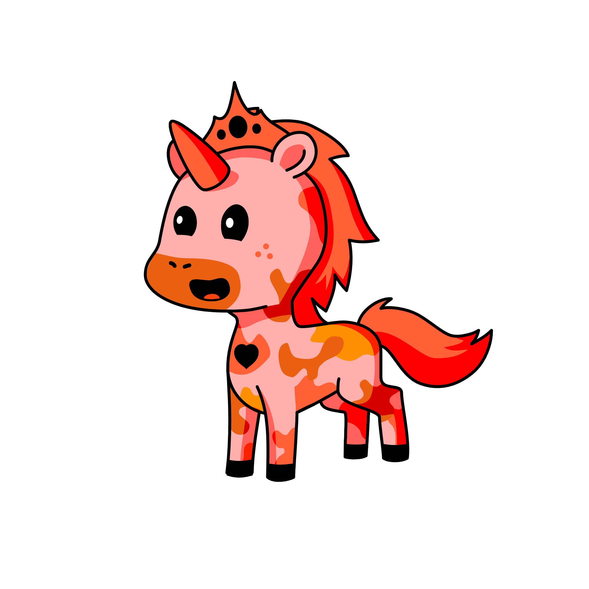 Orange Peel, the unicorn