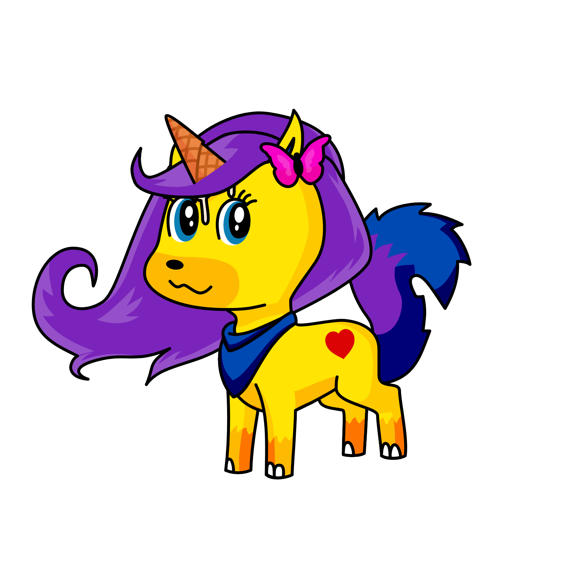 Wolf, the unicorn