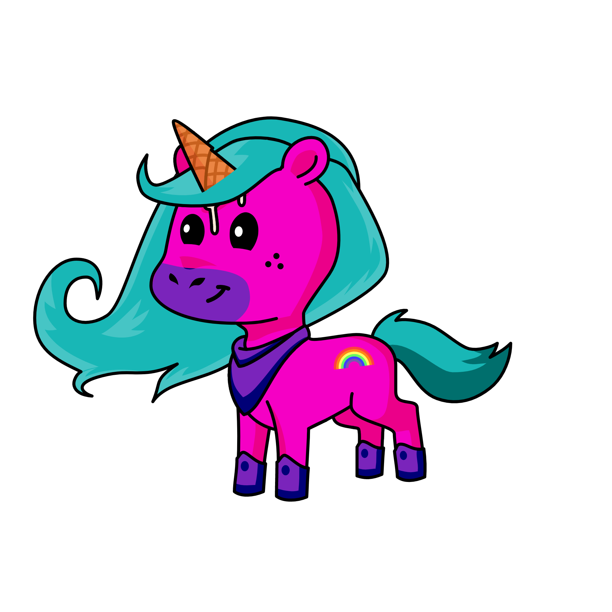 red, the unicorn