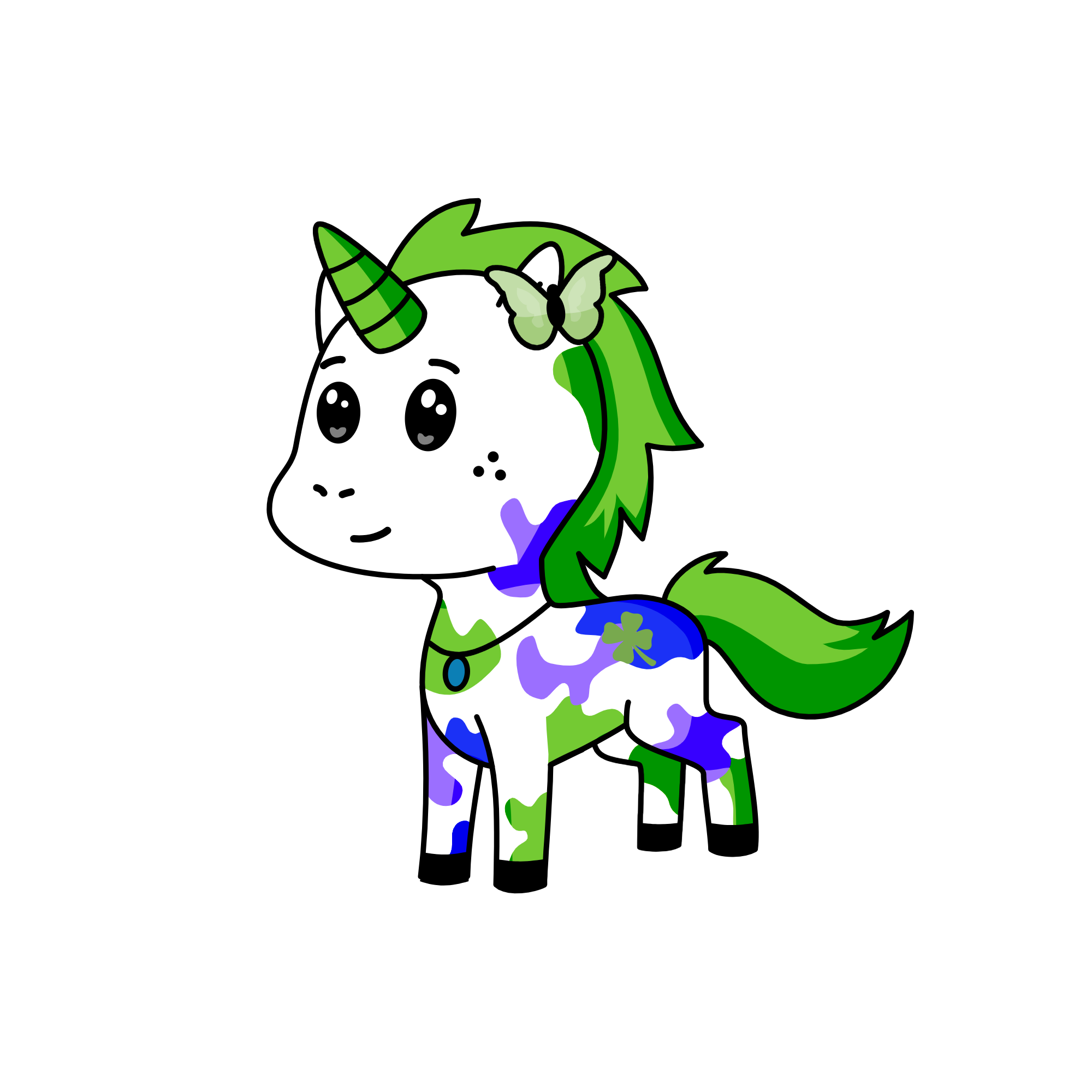 green girl, the unicorn