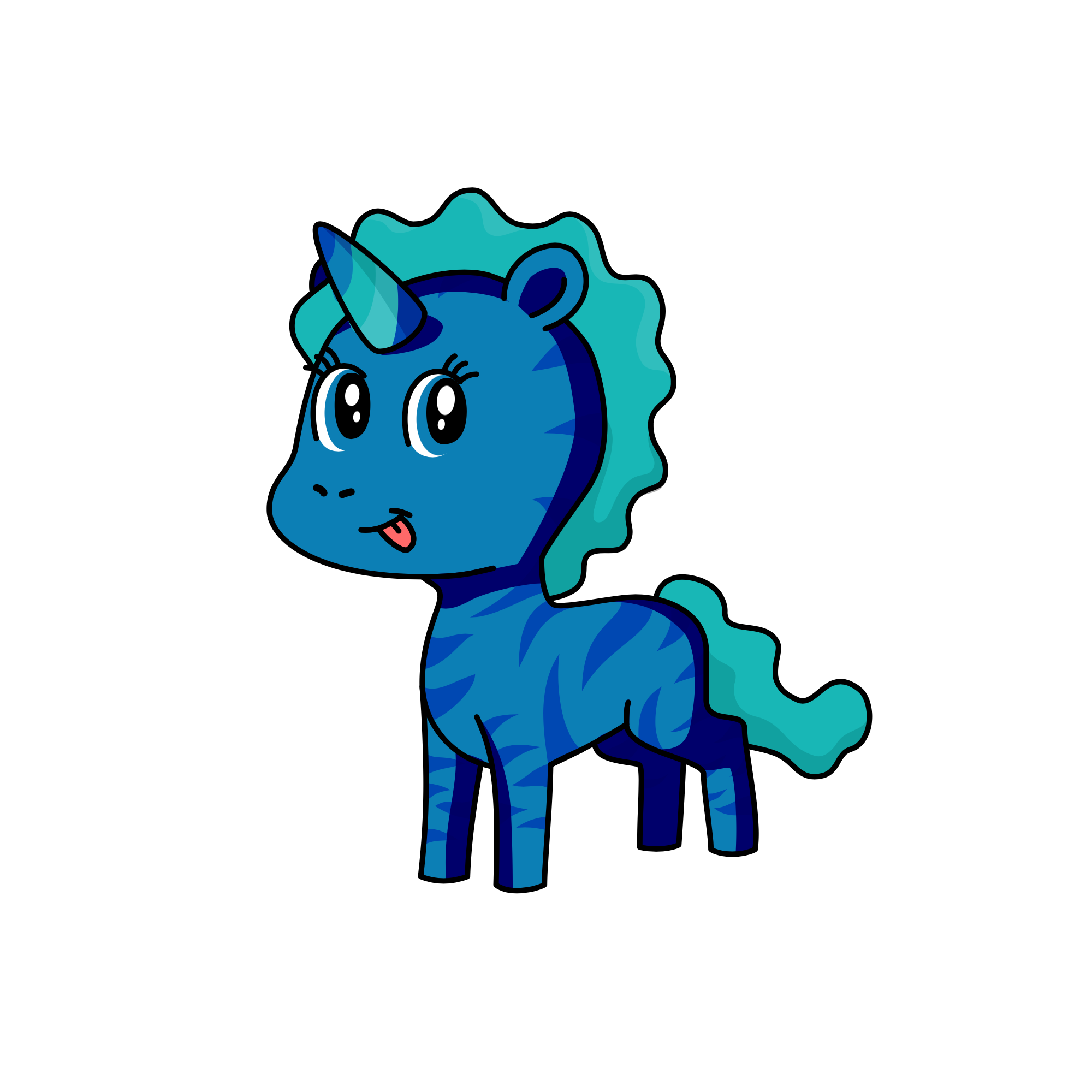 Hid and seek tiger, the unicorn