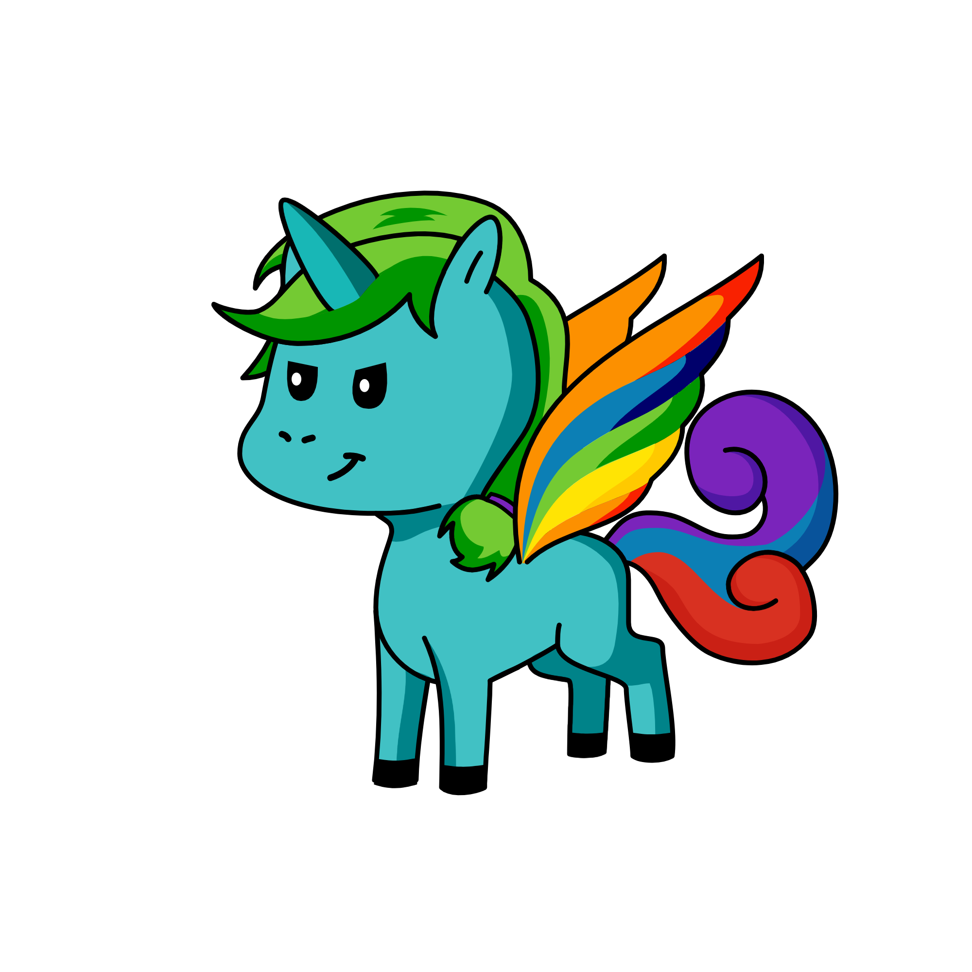rainbow dash, the unicorn
