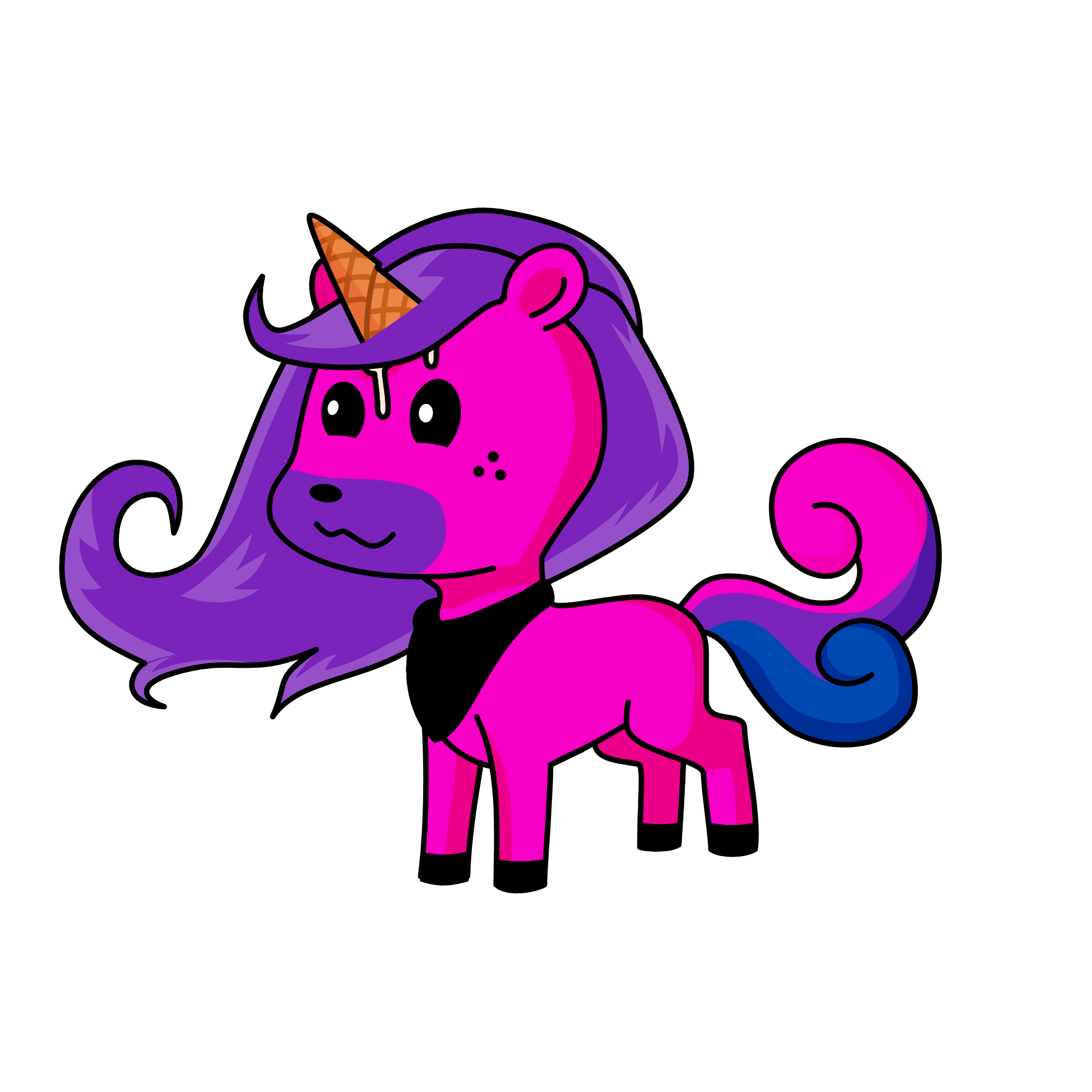 Midnight ice cream, the unicorn