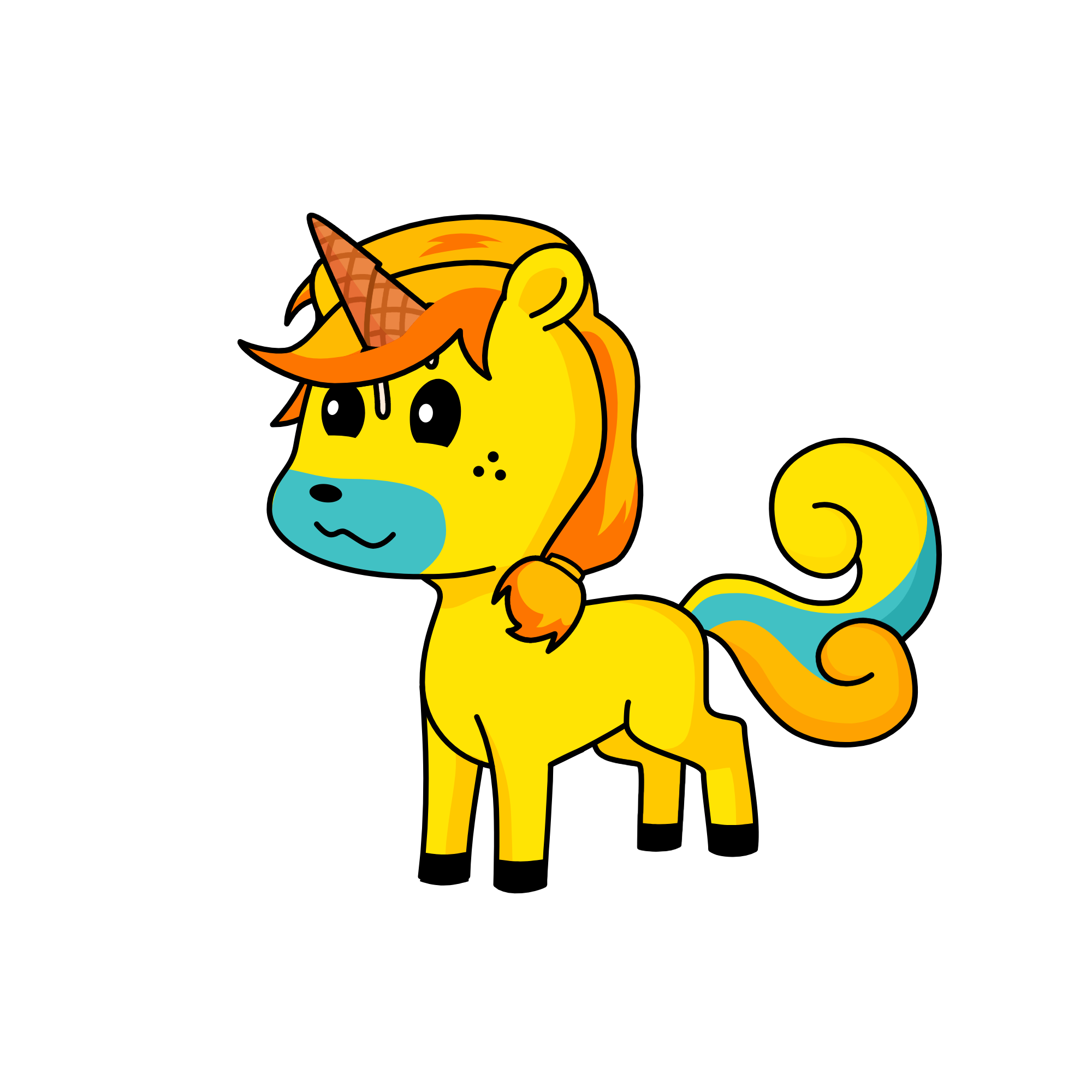 Daylight ice cream, the unicorn
