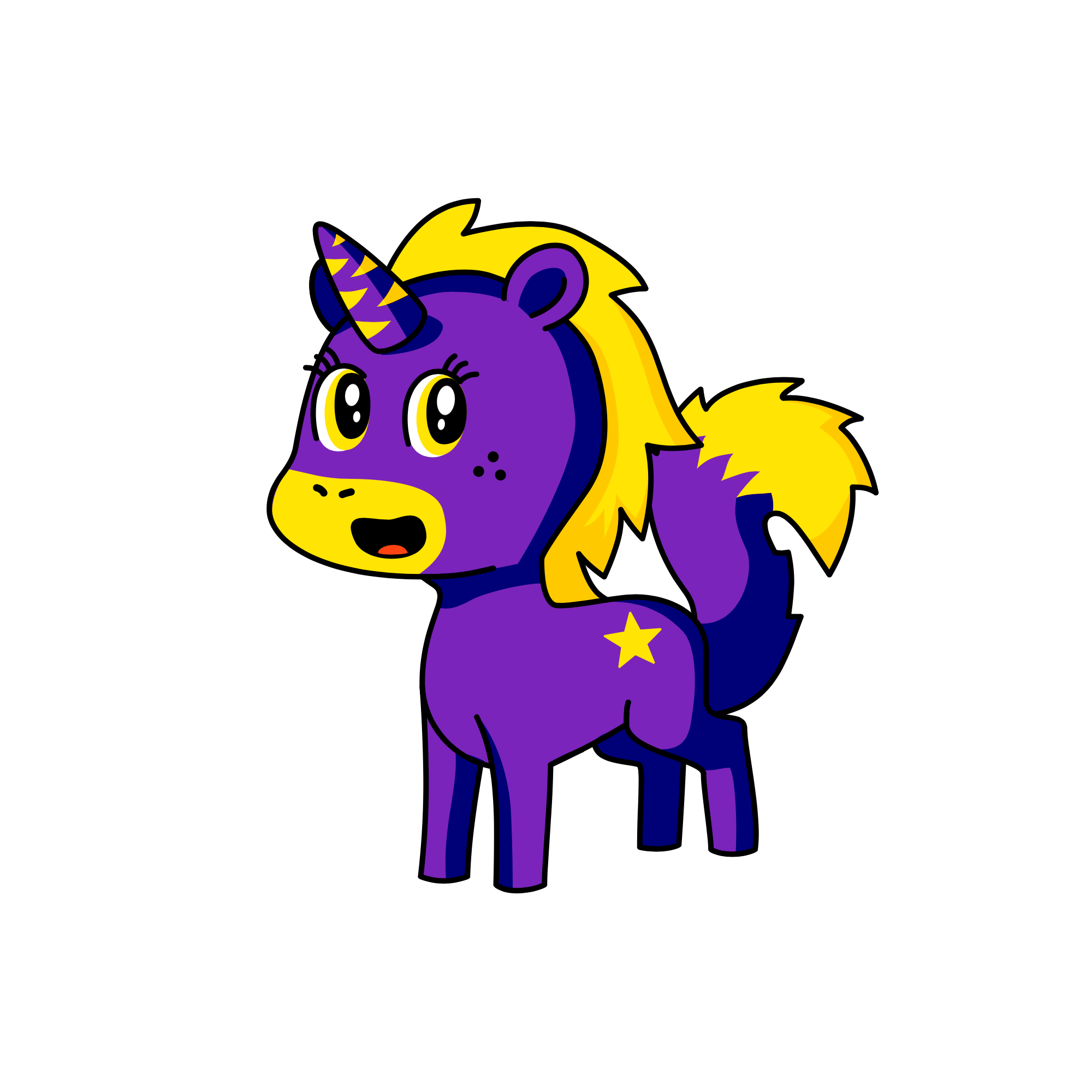 Pellow, the unicorn