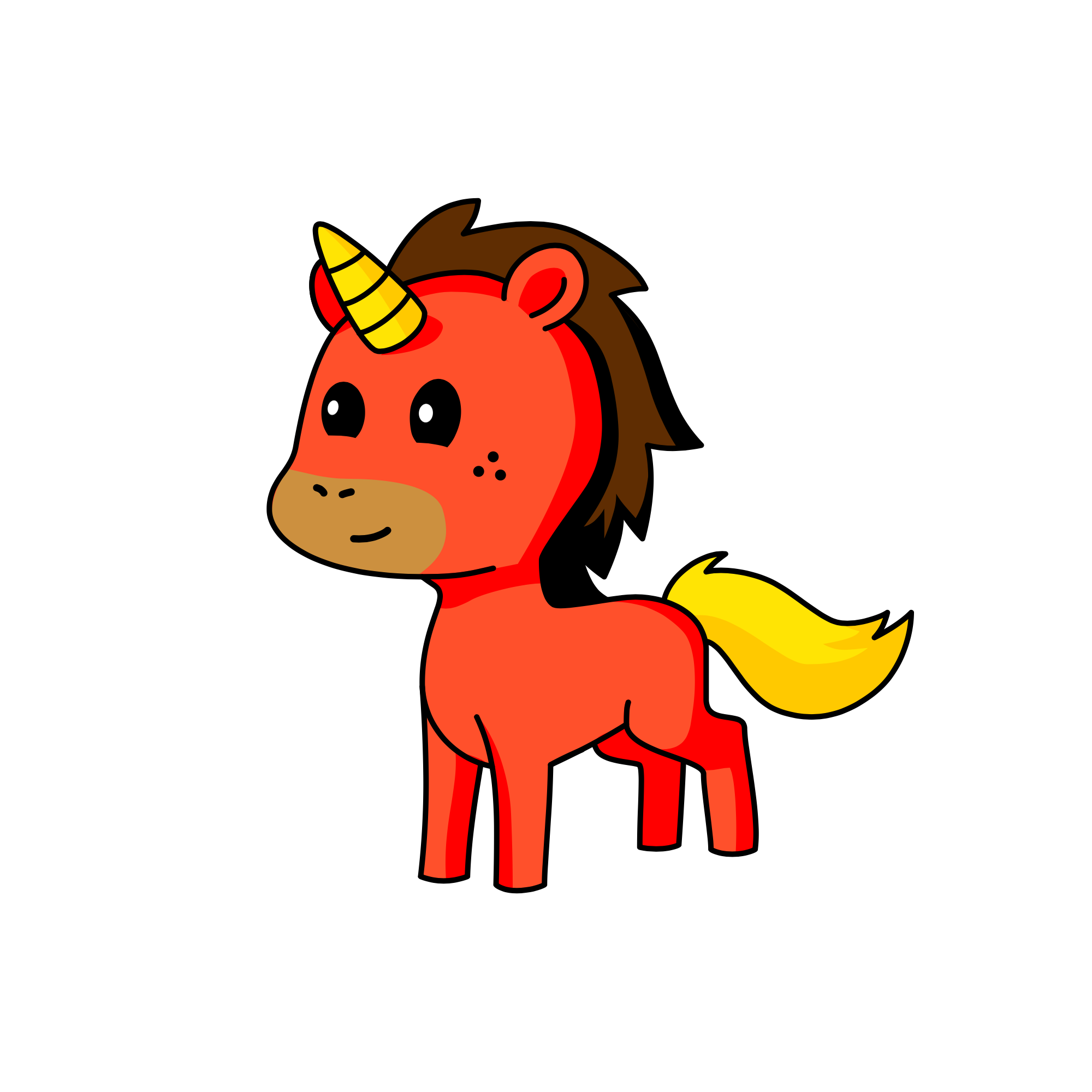 Sun burn, the unicorn