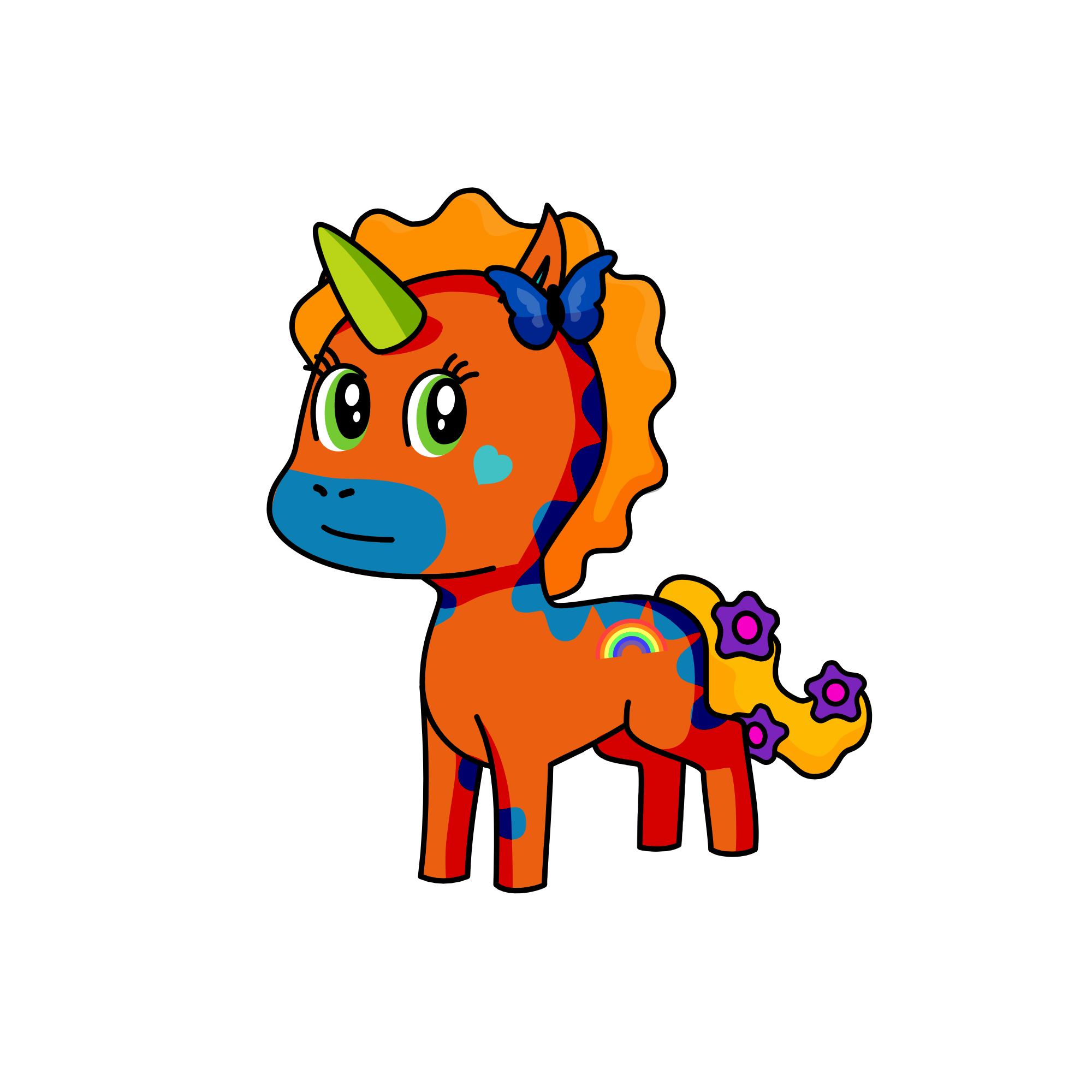 weird rainbow, the unicorn