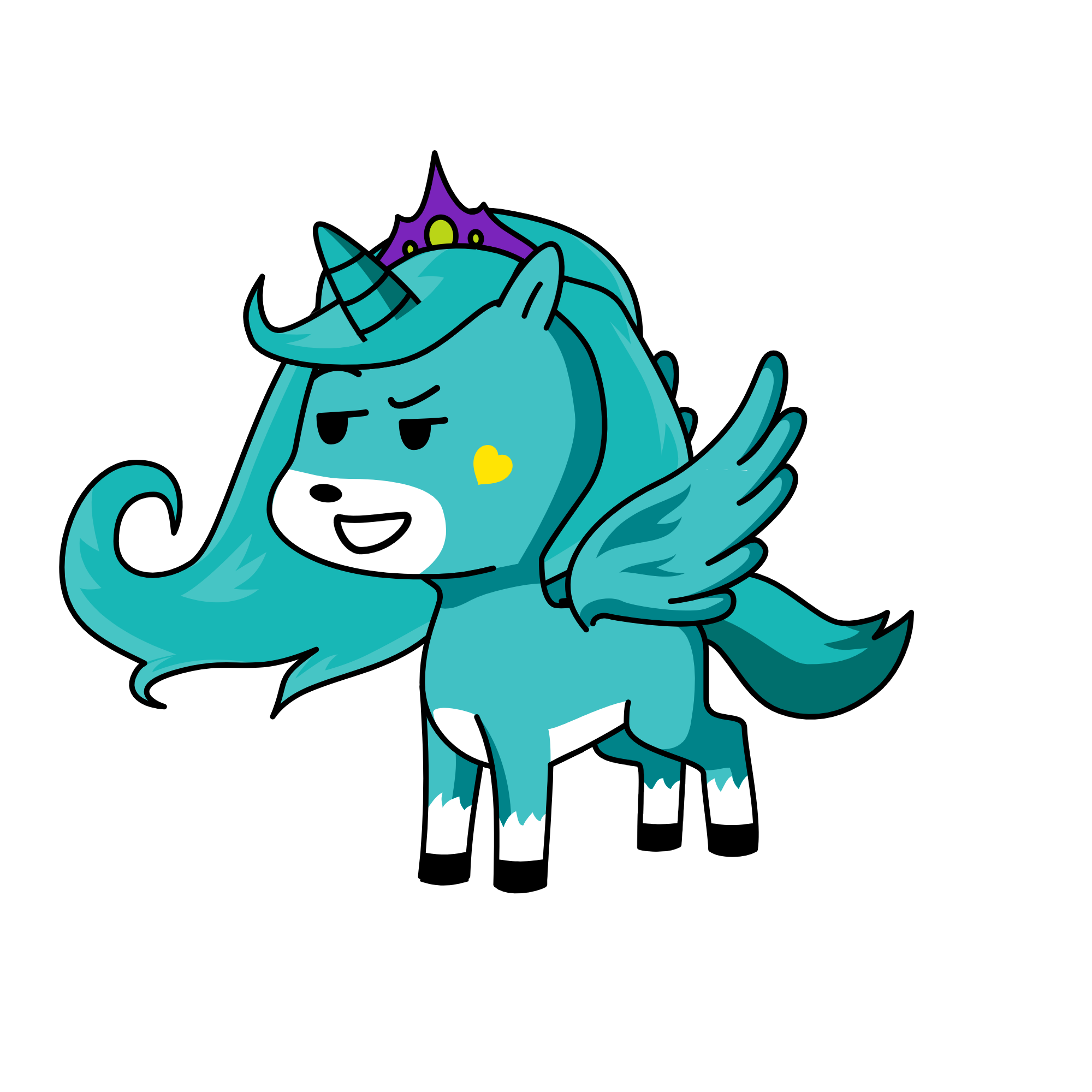 YOU GET WINGS BY GOING TO ABOUT AND SCROLL DOWN TO SEE A BUTTON WITH WINGS CLICK ON IT and try it , the unicorn