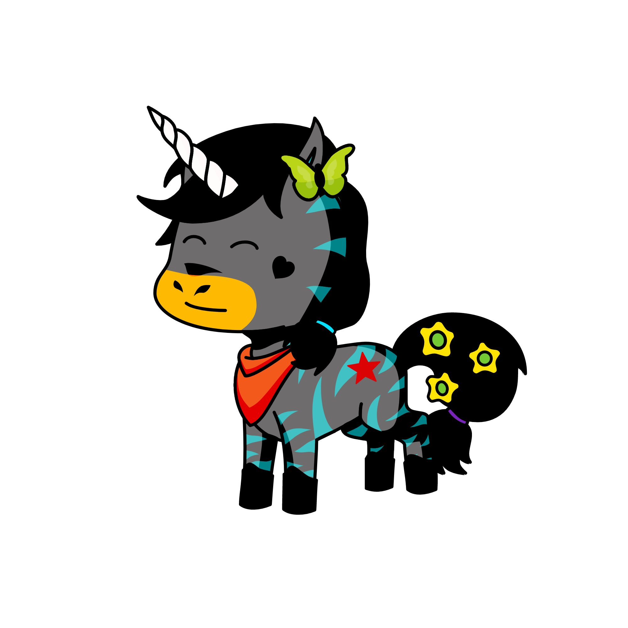 Lobota(hija de lobo y de hermana de lobito), the unicorn