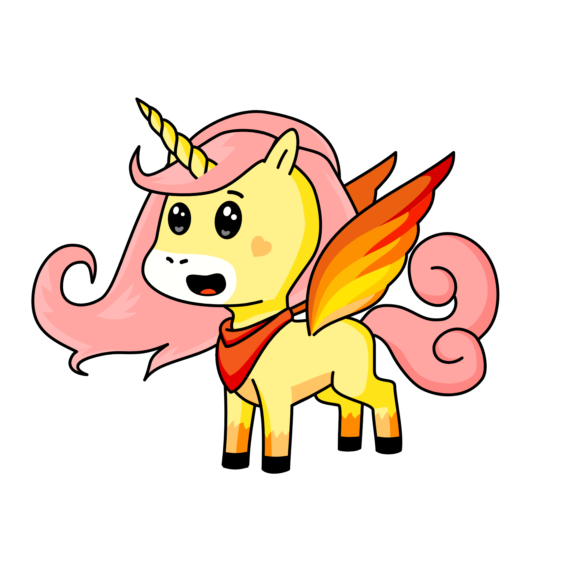 Sunset, the unicorn