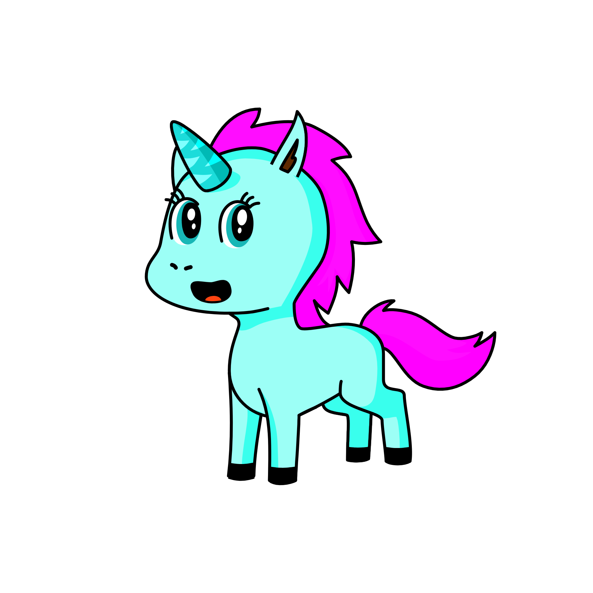 pony head, the unicorn