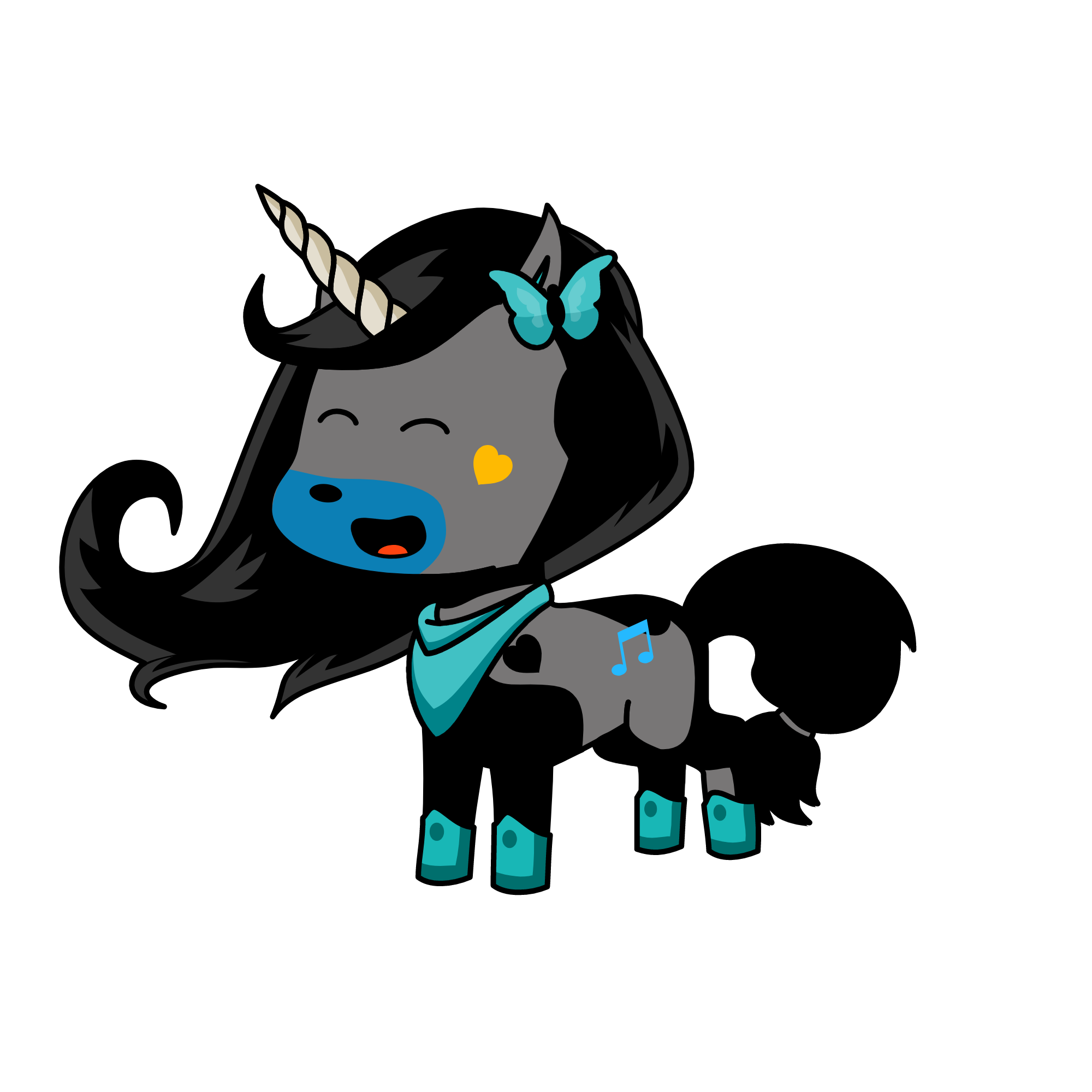 Signi loba(mama de la famila de los lobos), the unicorn