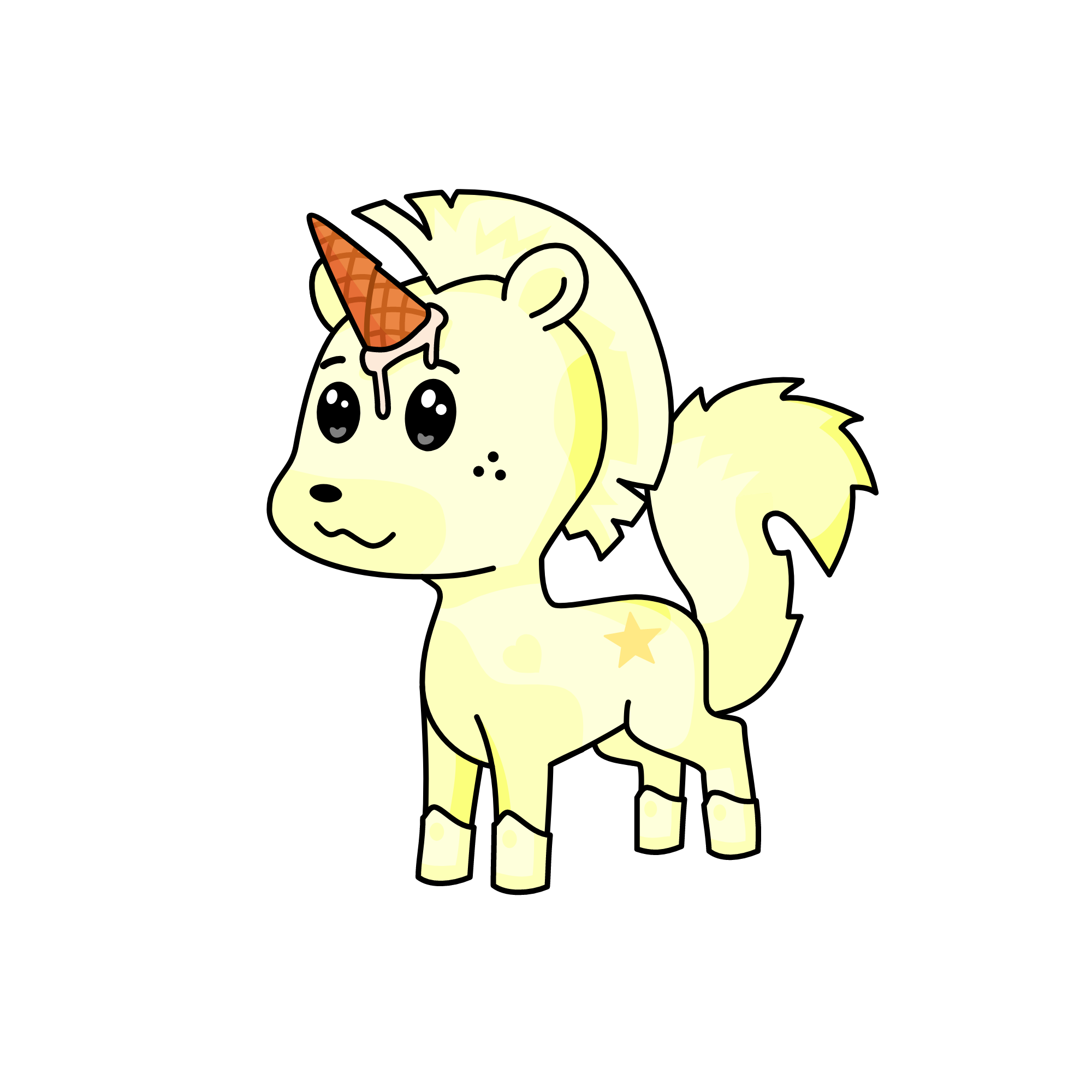 Vanilla/coconut icecream, the unicorn