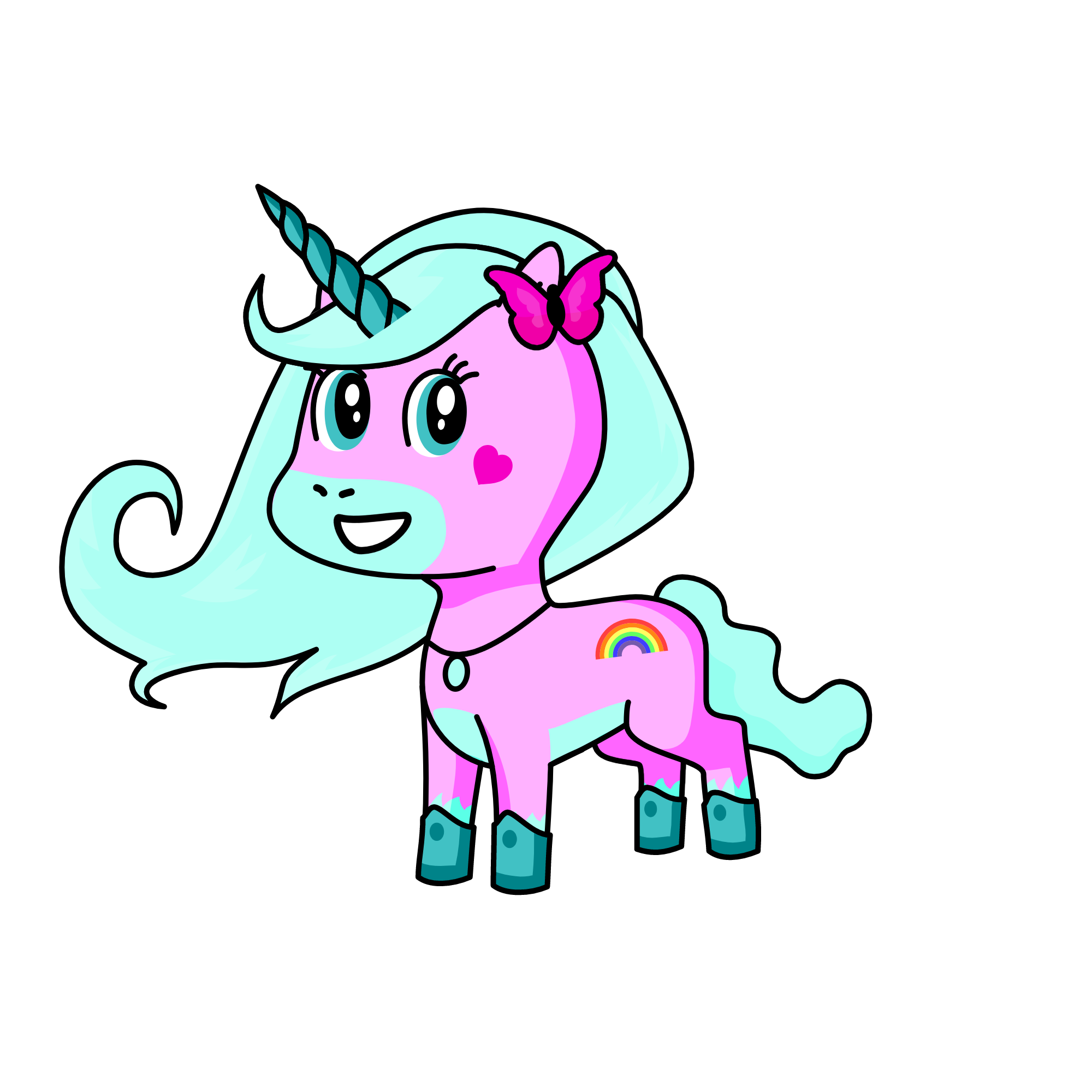 cotton candy swirls, the unicorn