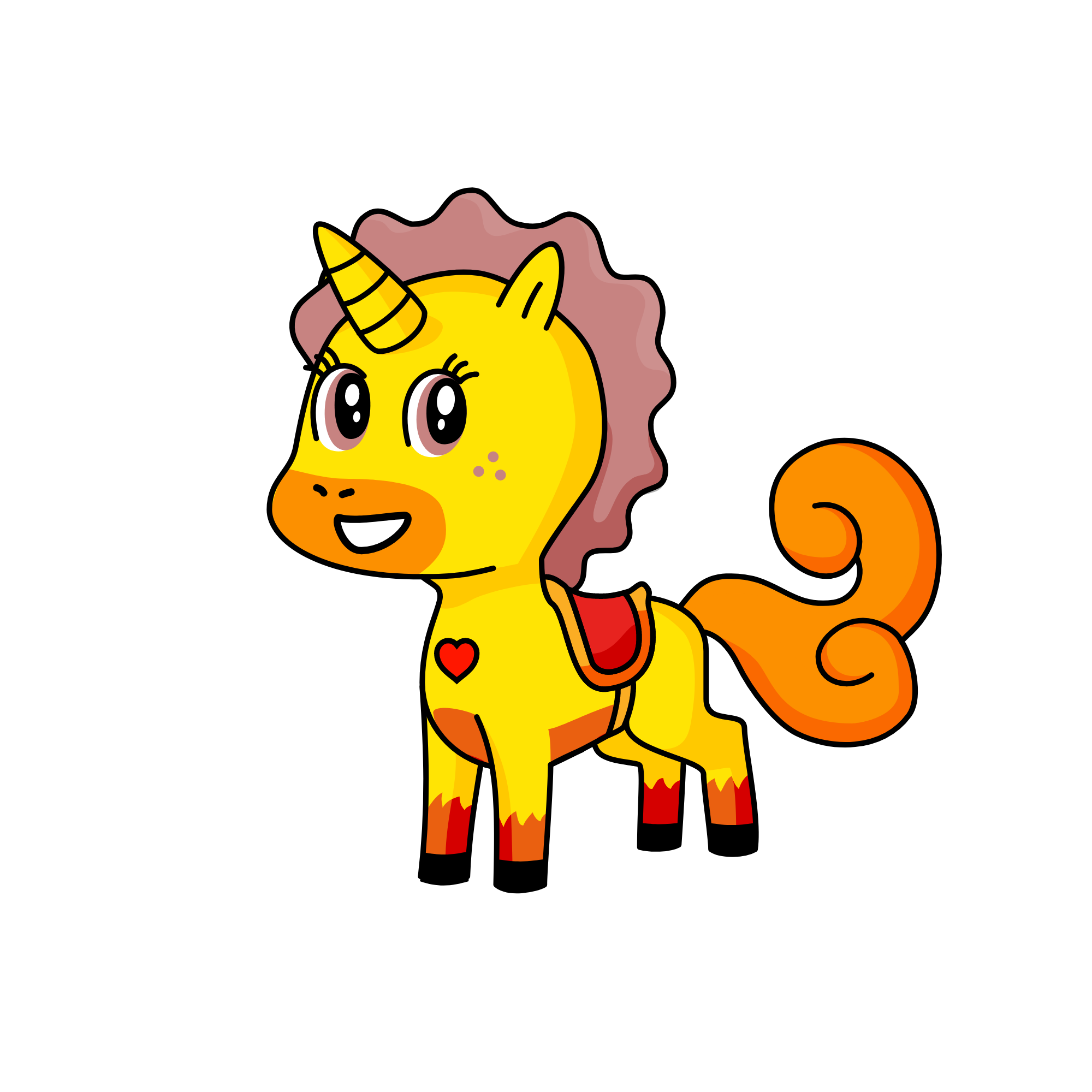 Dessert heart, the unicorn