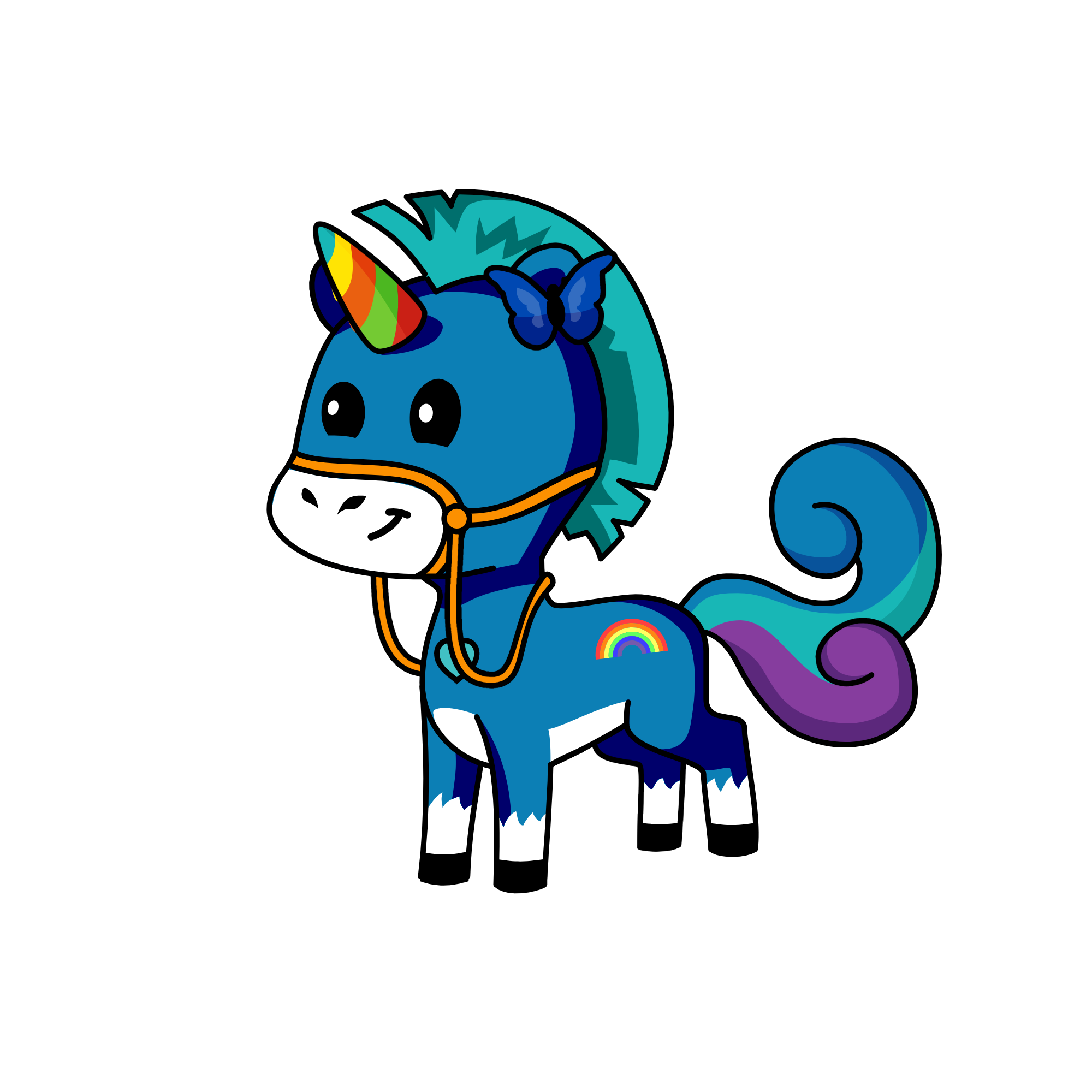 Unirainbowfarfface, the unicorn