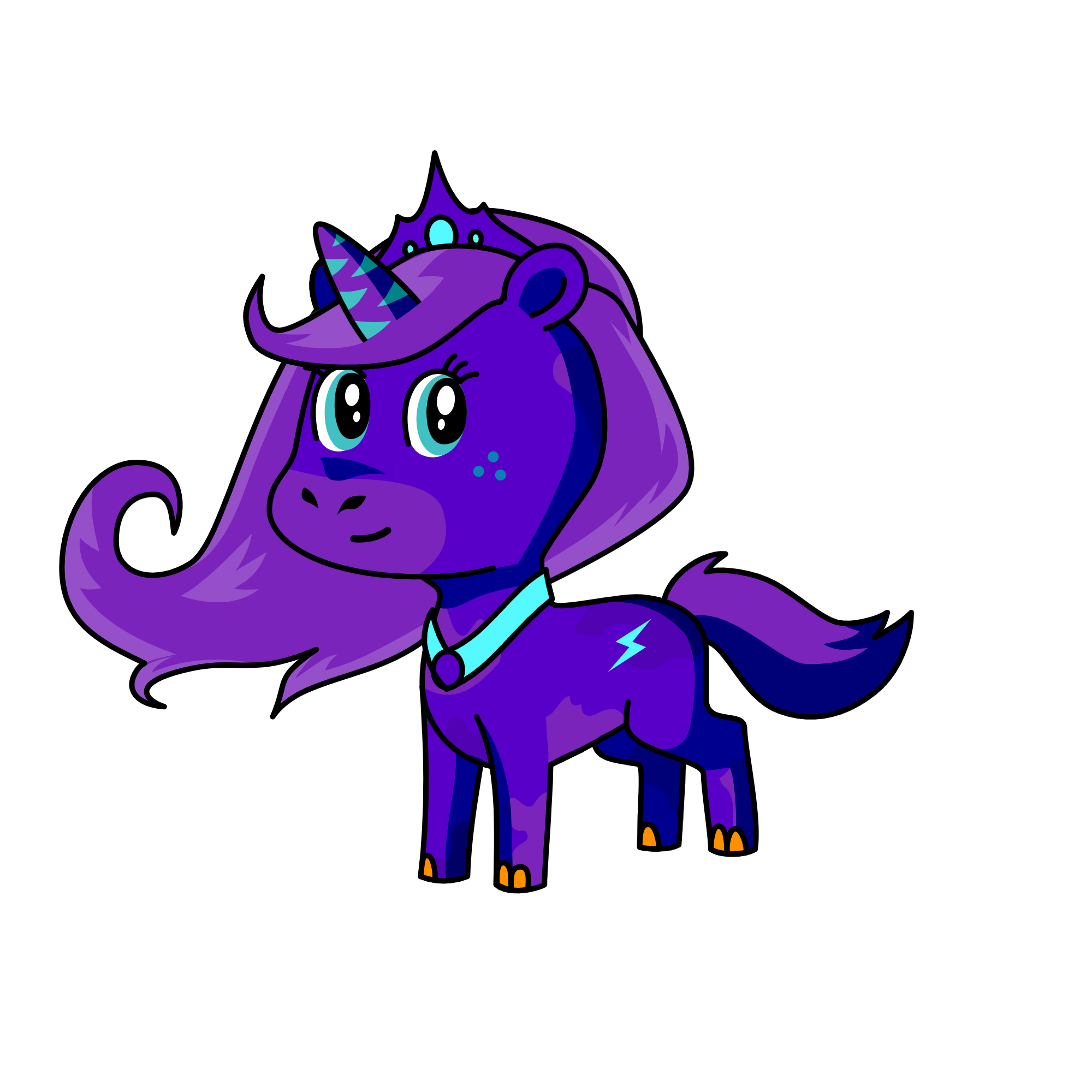 purple, the unicorn