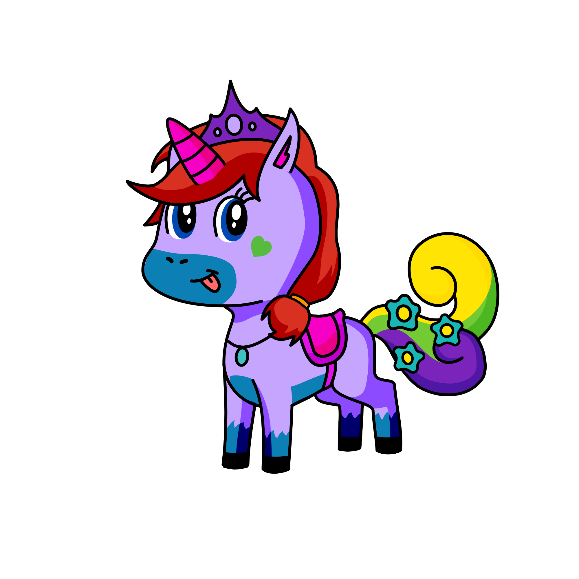 rainbow sparkle facce, the unicorn