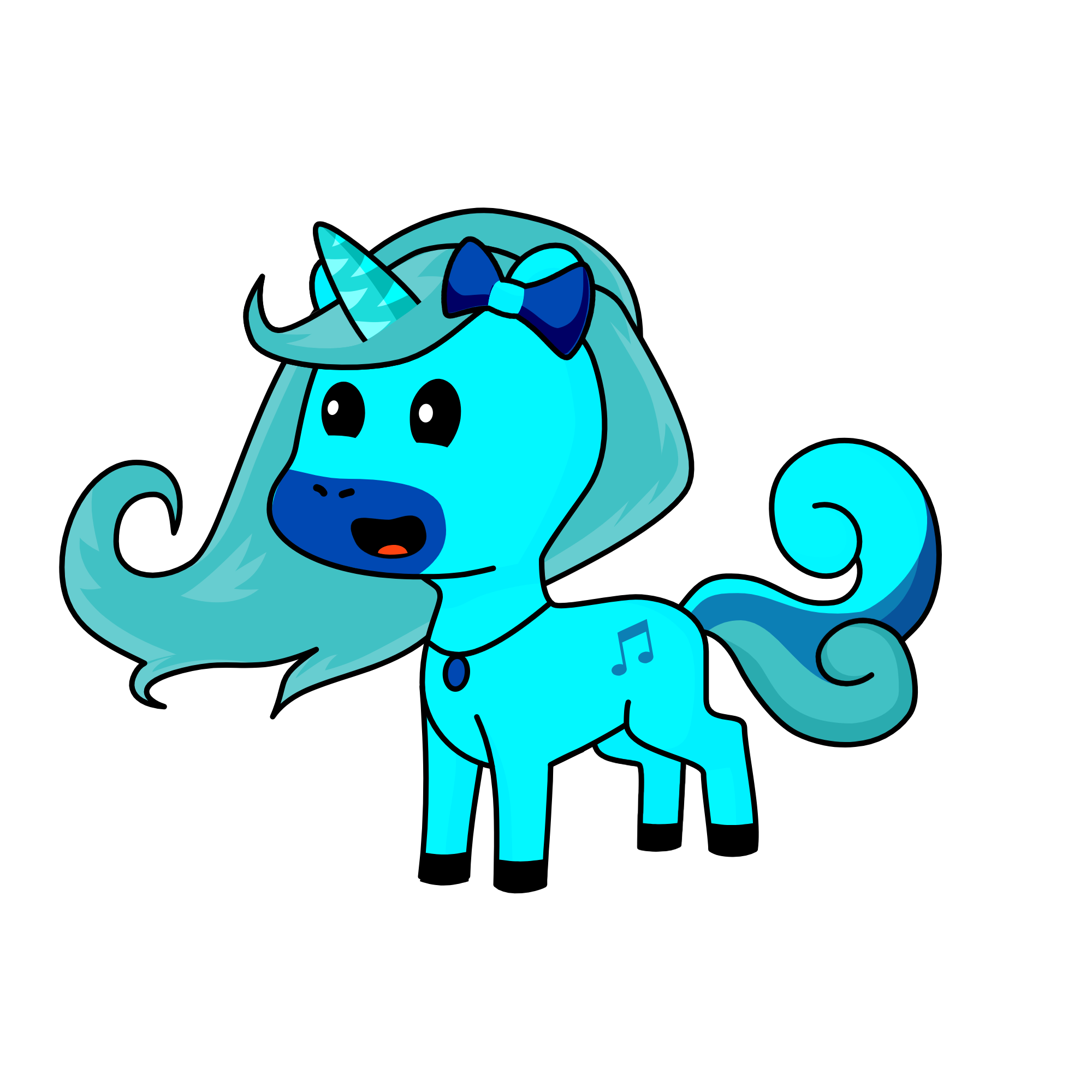 bluey, the unicorn