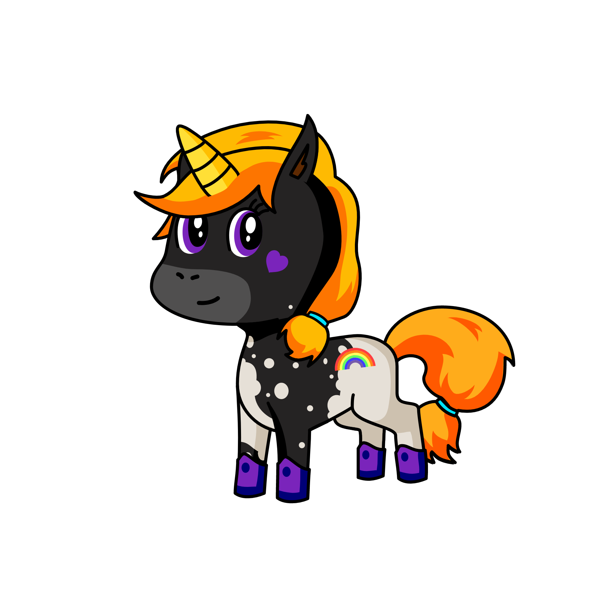 blacky, the unicorn