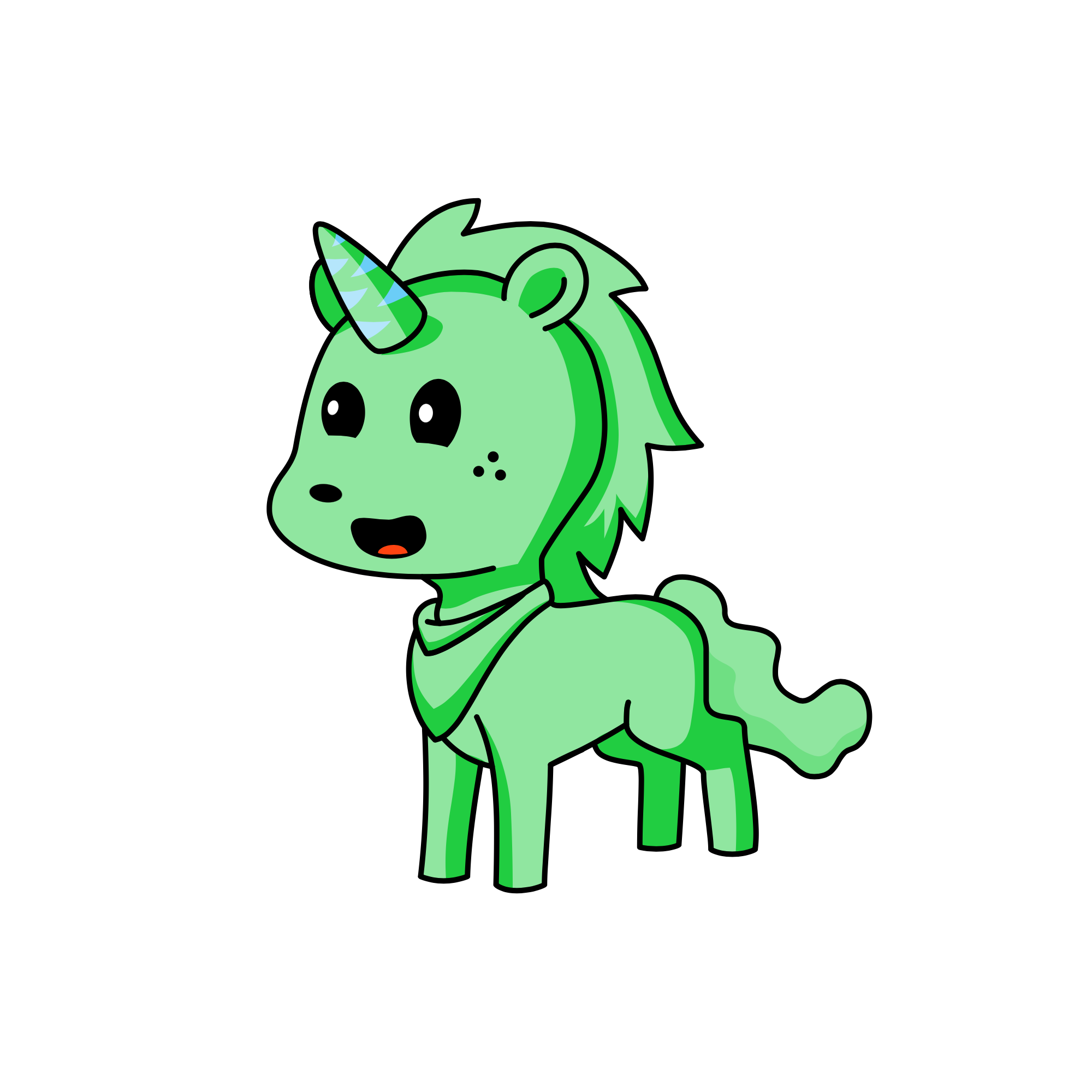 Mint mally, the unicorn