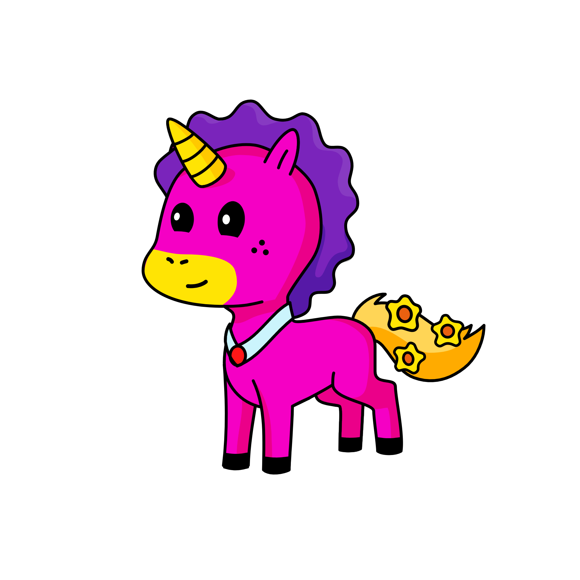Bubbles, the unicorn