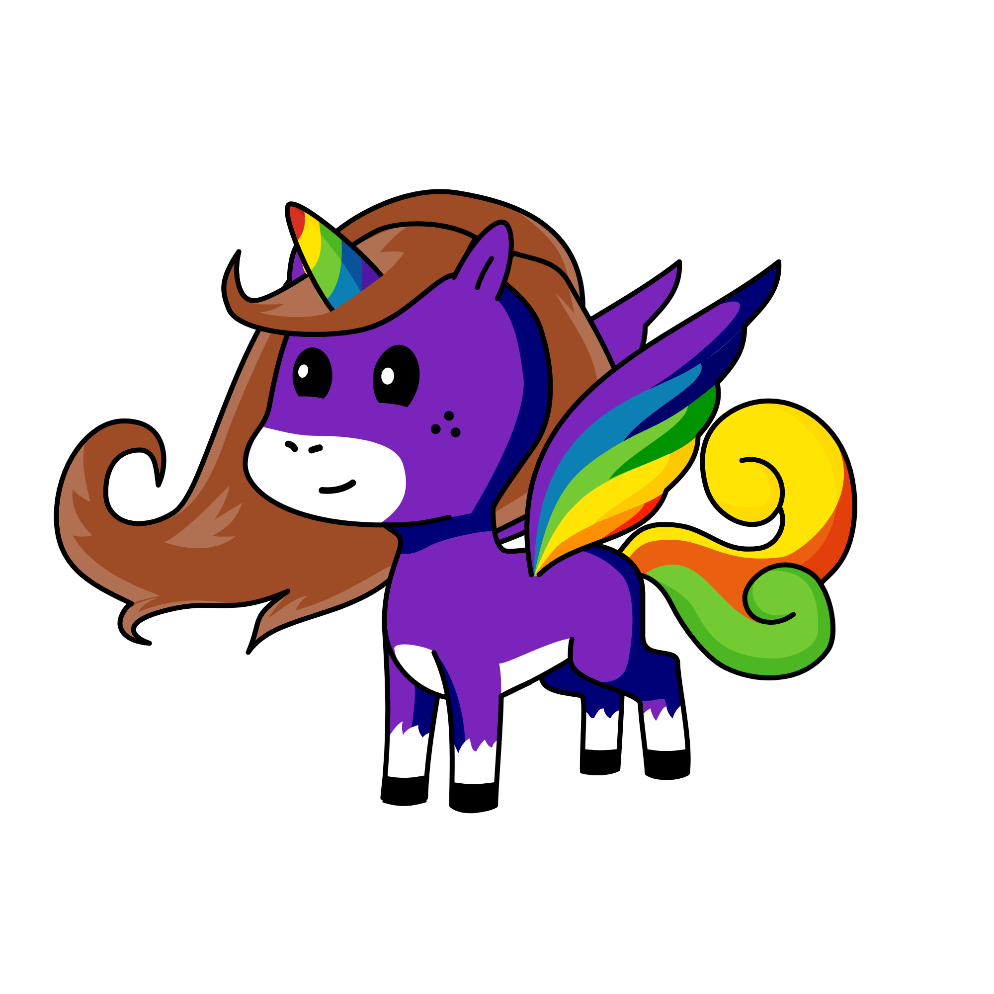 Rainbow, the unicorn