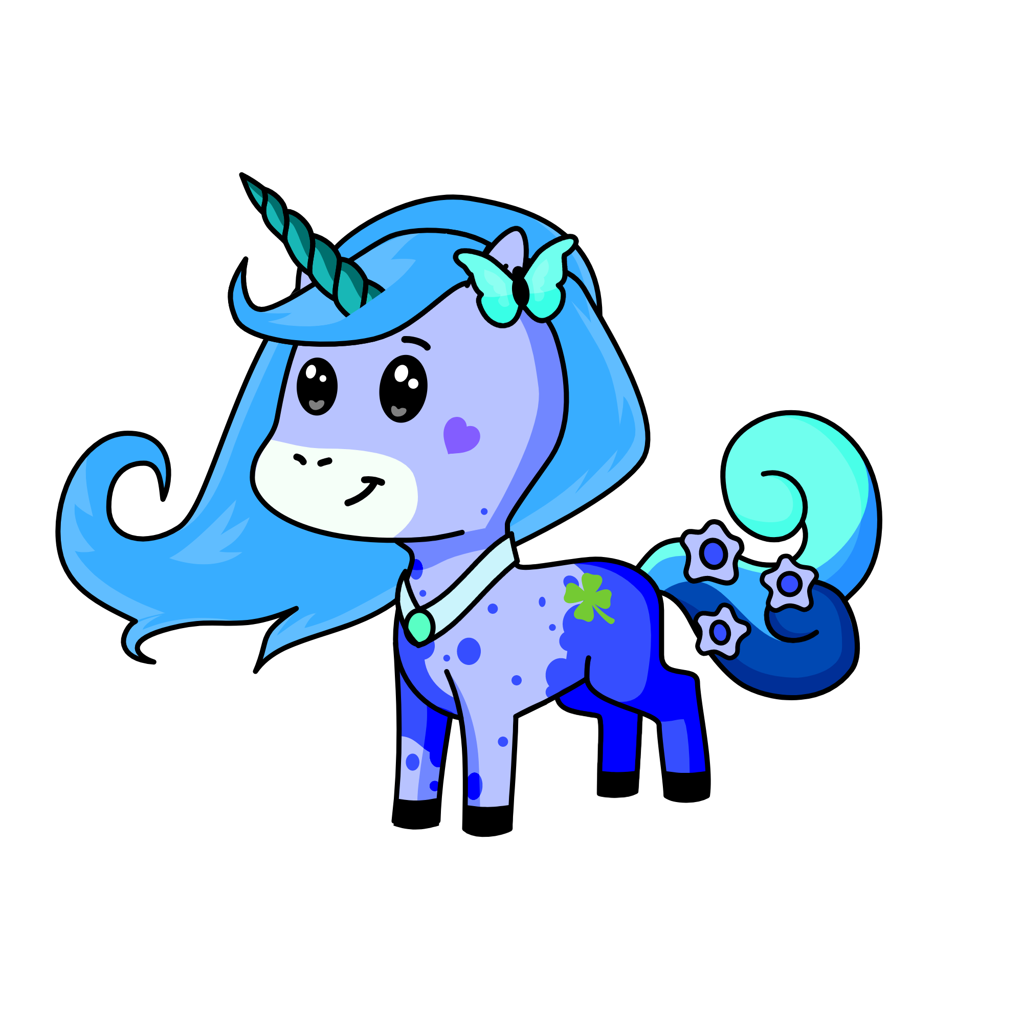 Ⓛⓤⓒⓚⓨ, the unicorn