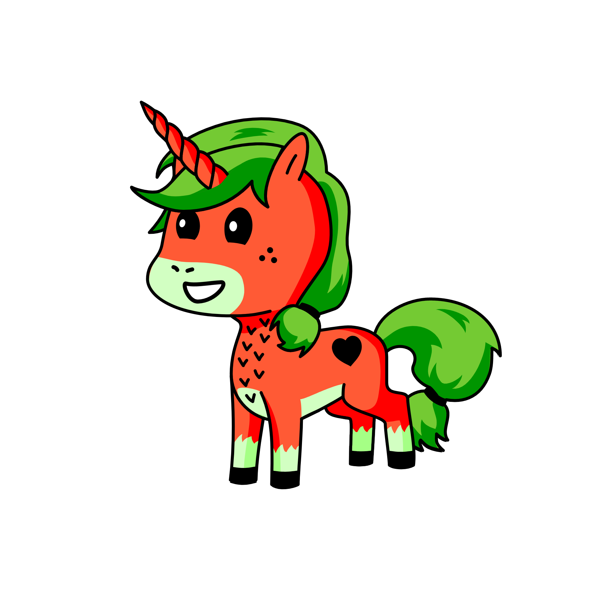 Watermelon, the unicorn