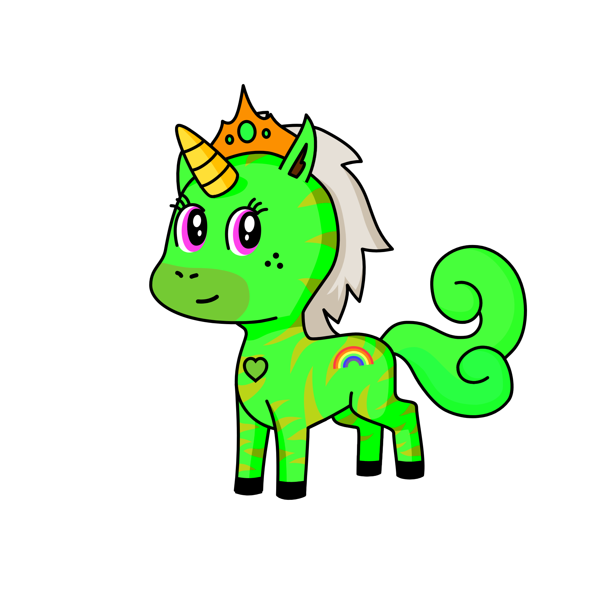 Queen Mascot of Nature, the unicorn