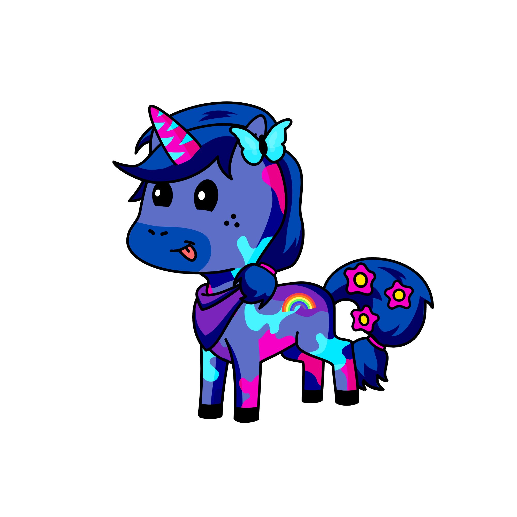 Glitter dash, the unicorn
