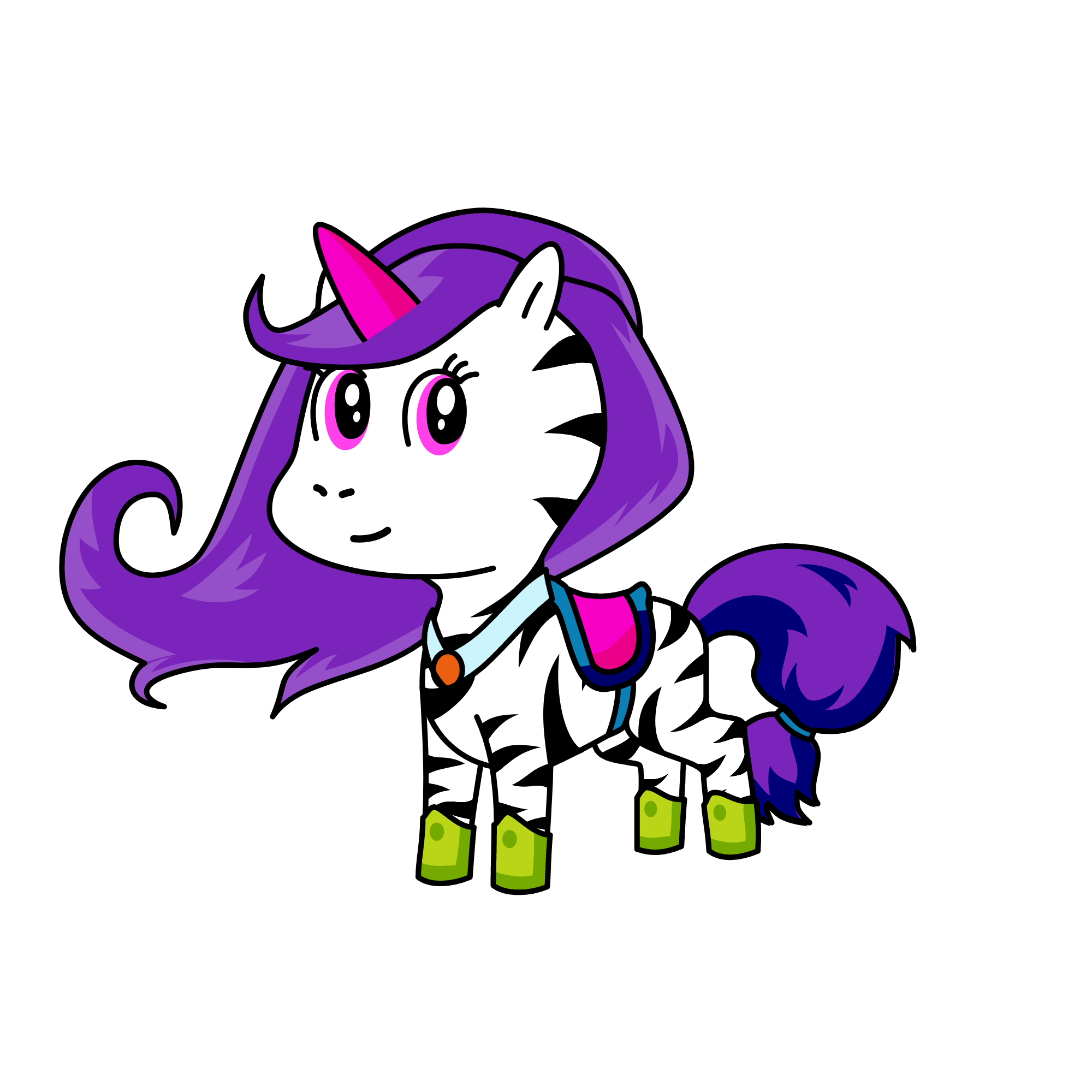 lunathezebra, the unicorn