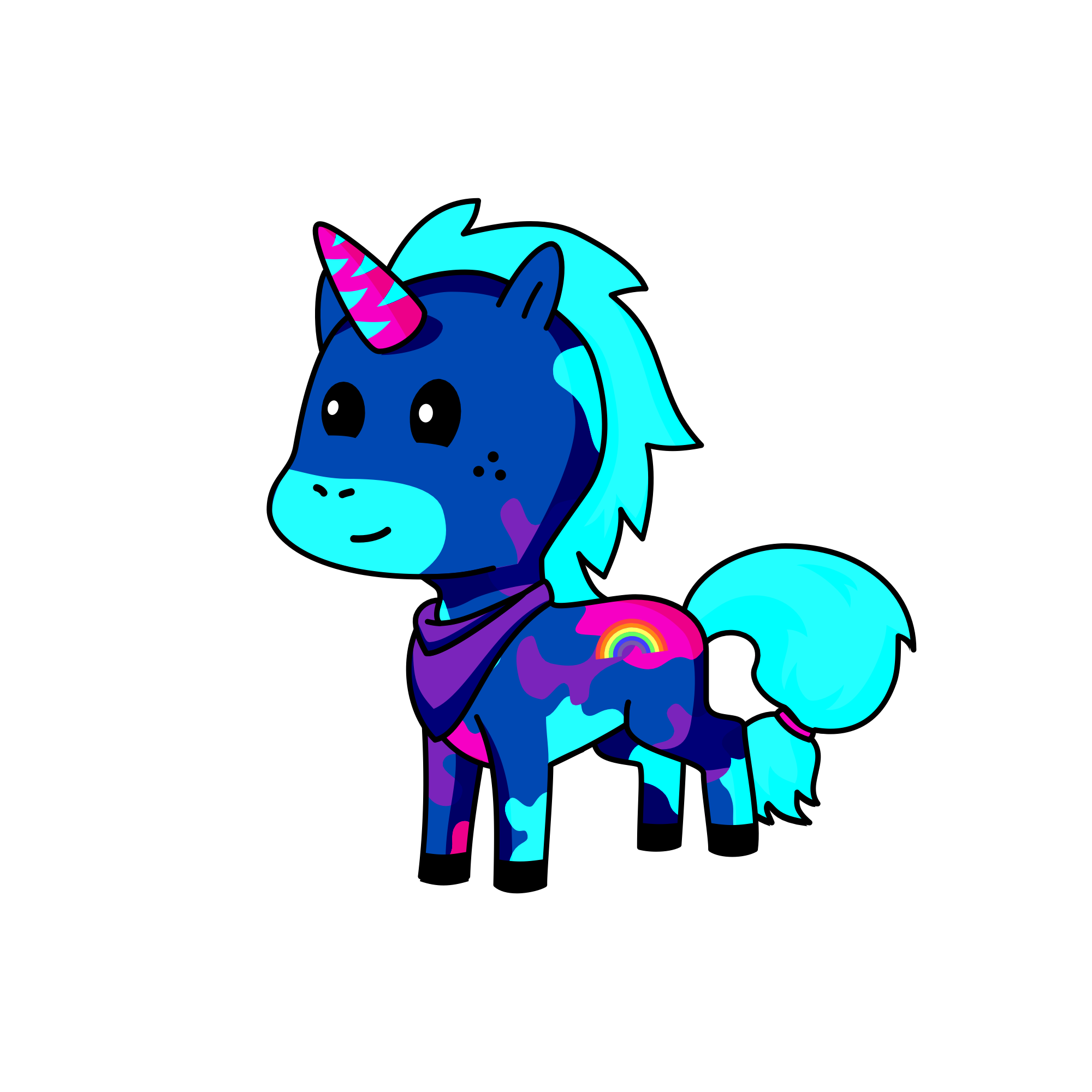 Glitter dash, the unicorn