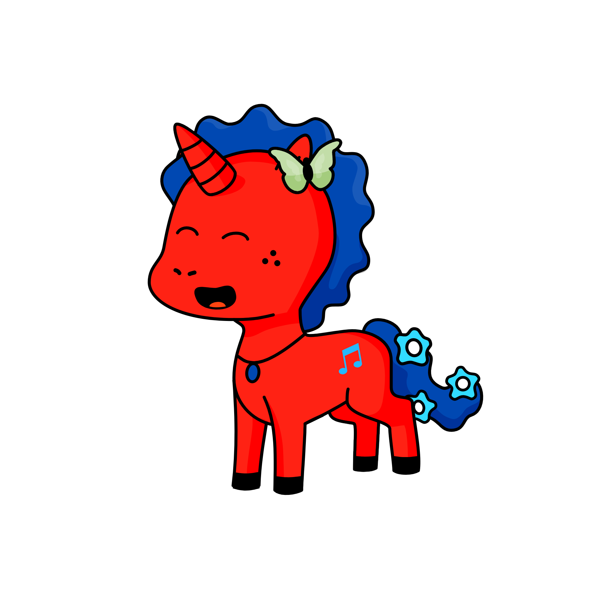 pony, the unicorn