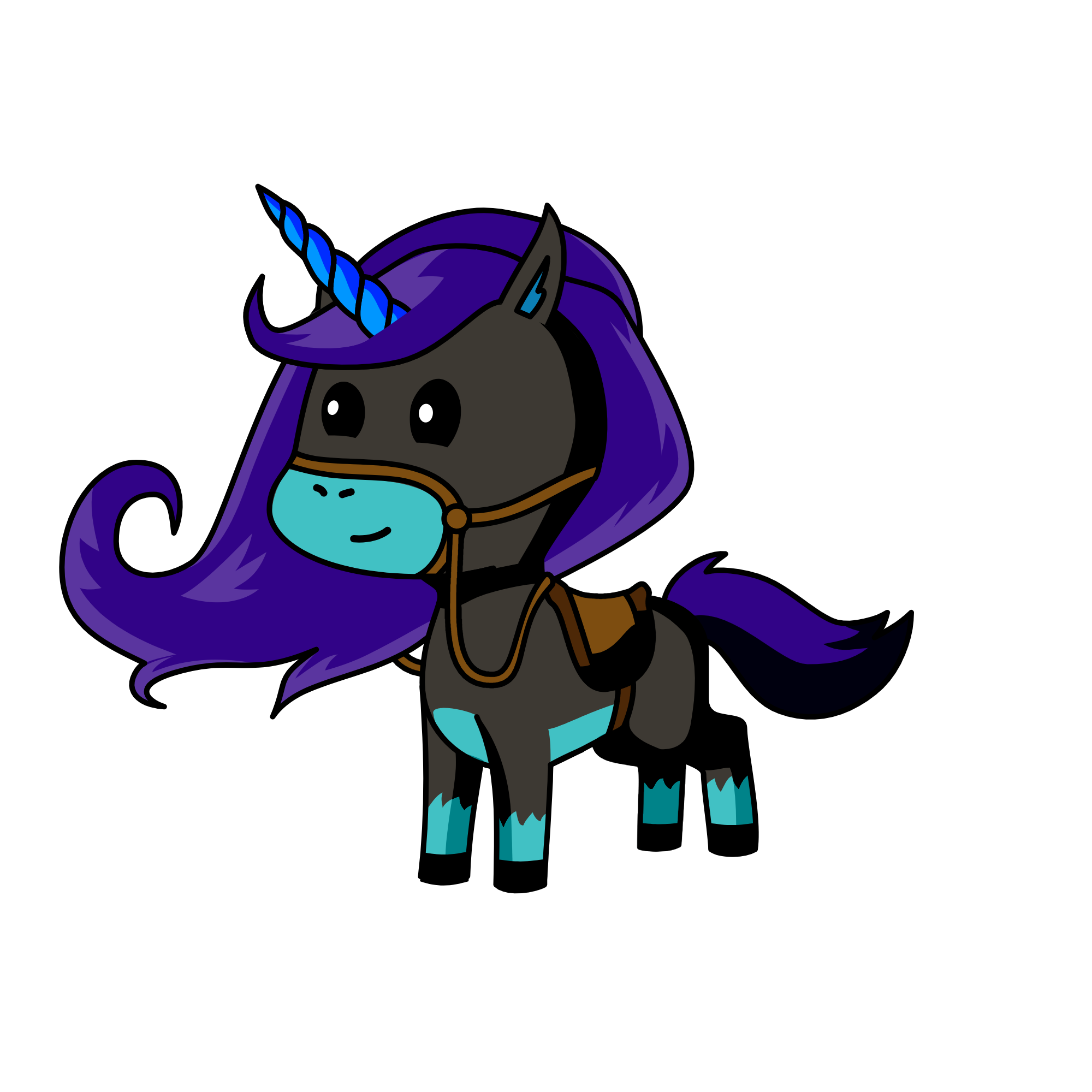 Blackie, the unicorn