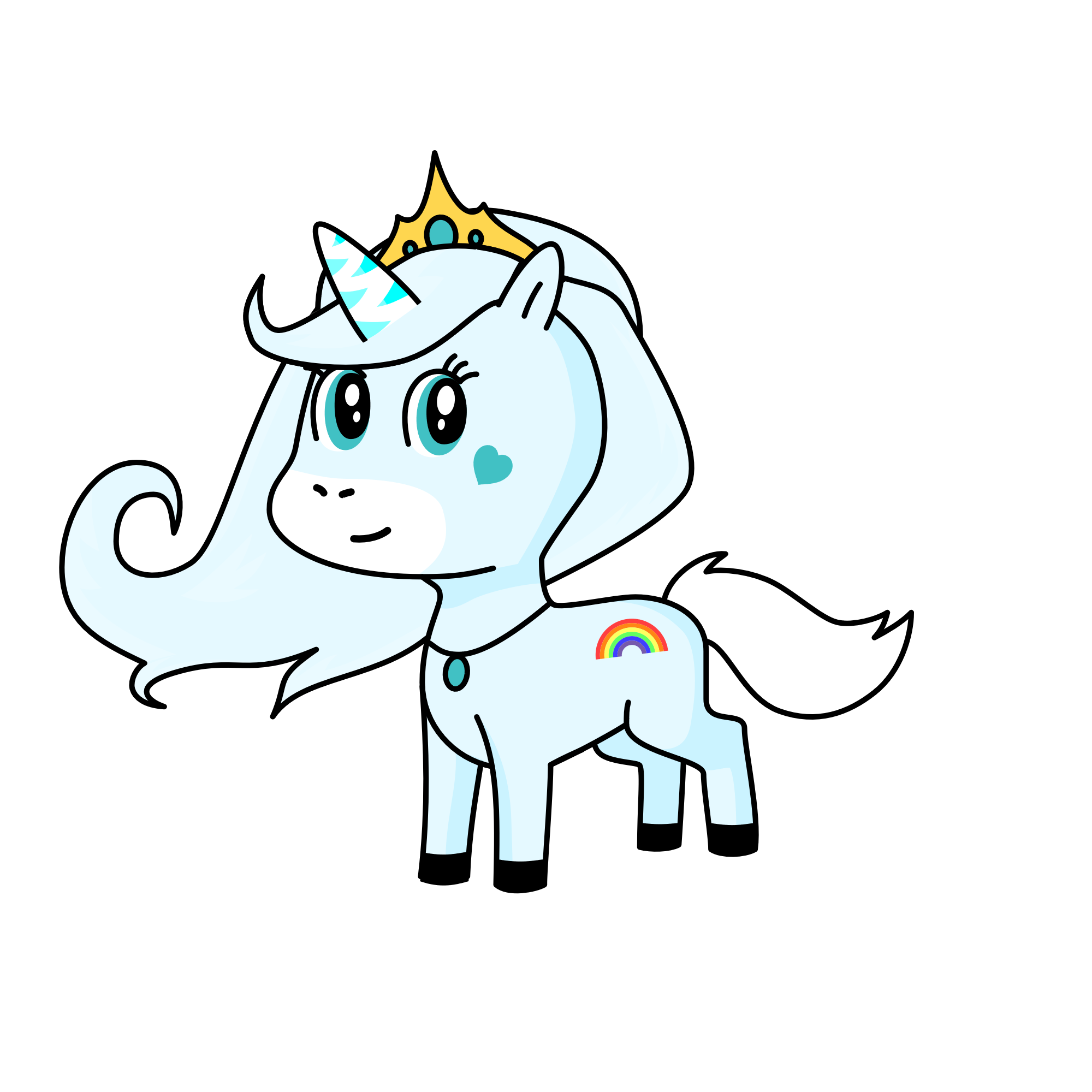 blue, the unicorn