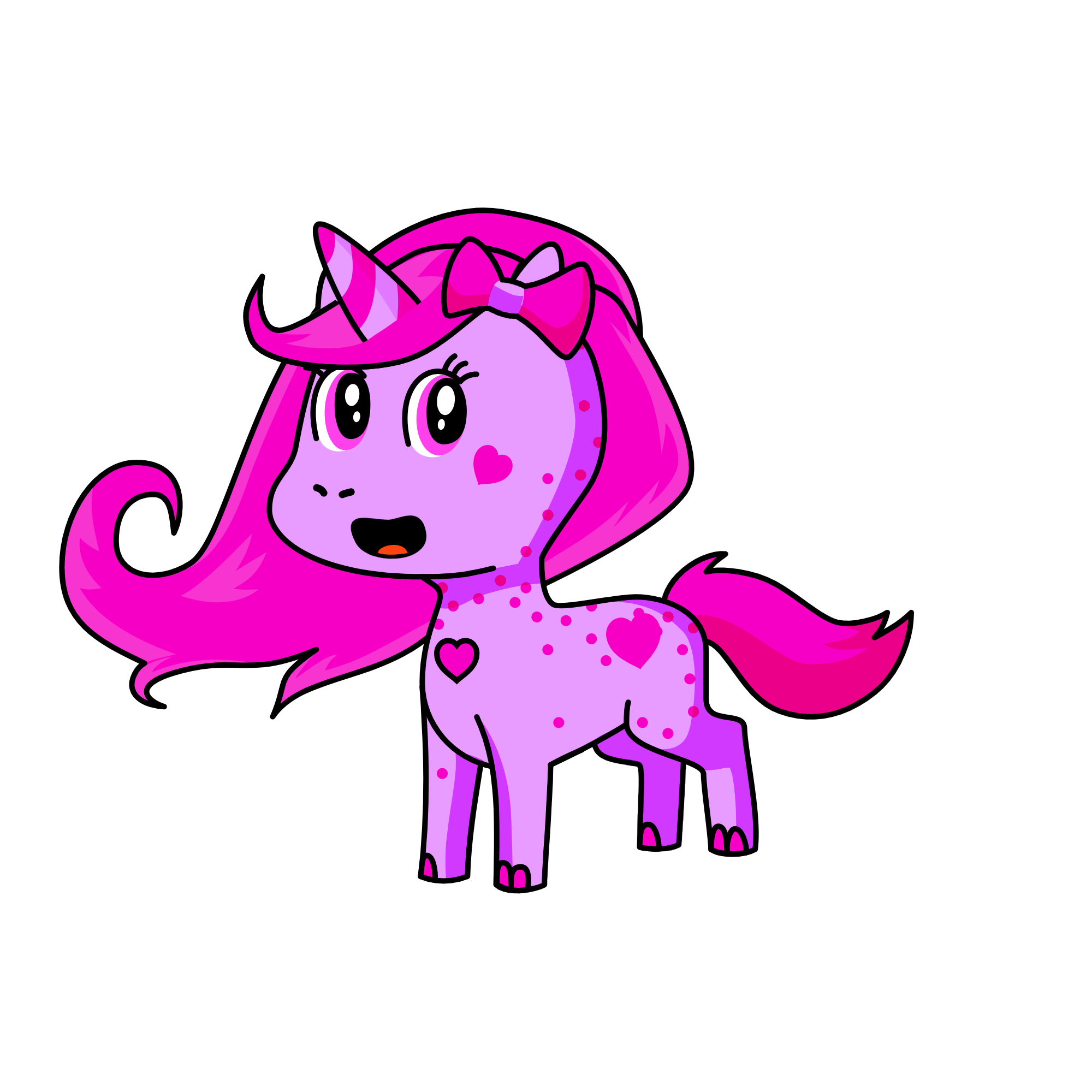 The Pink Heart , the unicorn