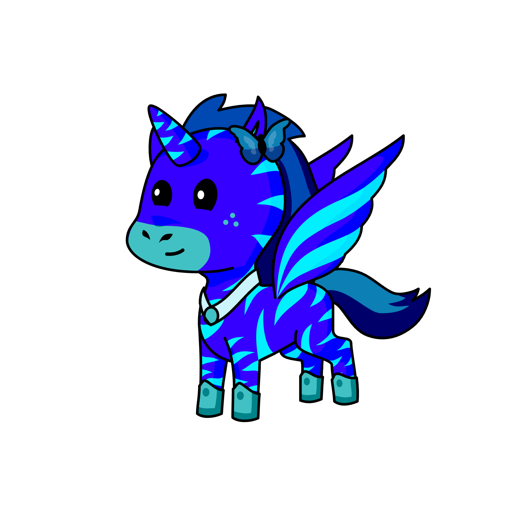 Bluey, the unicorn