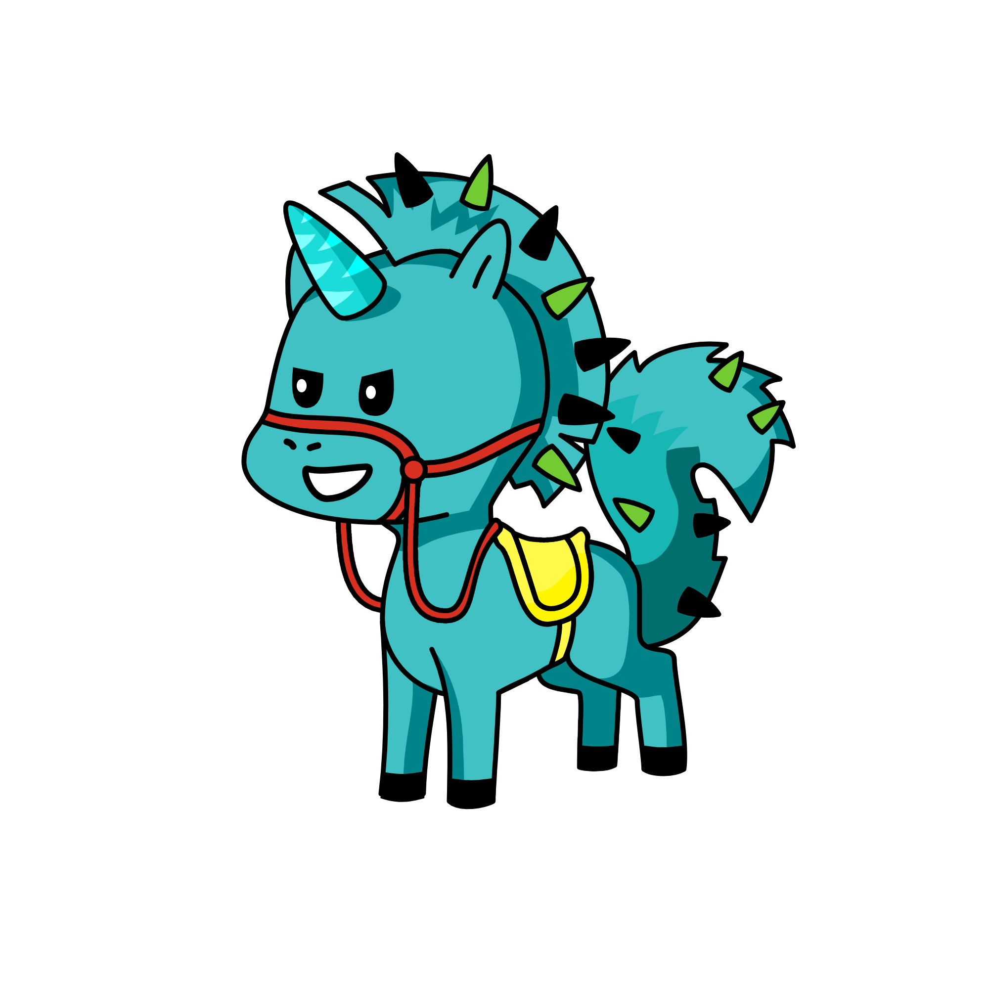 blue, the unicorn