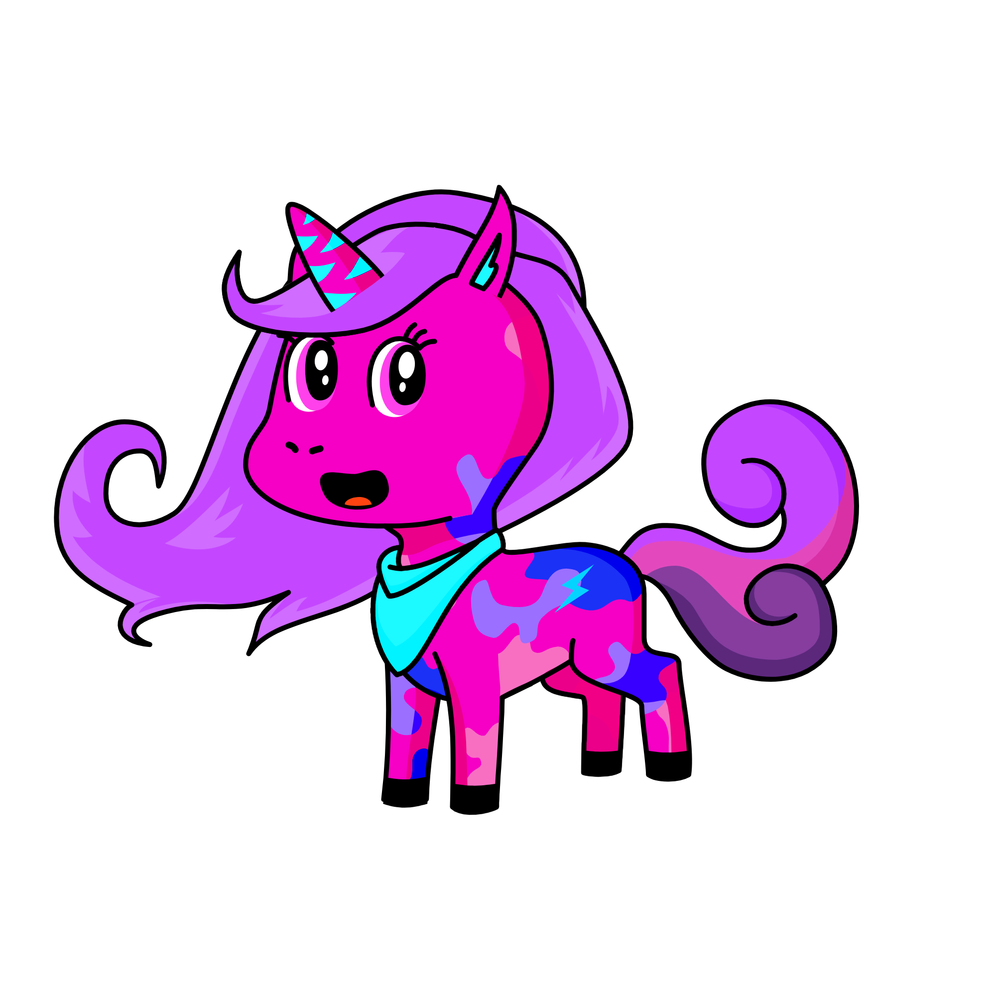 cool girl, the unicorn