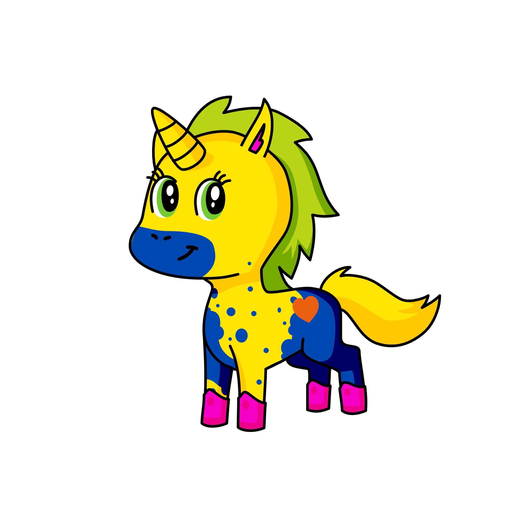 Rainbow, the unicorn