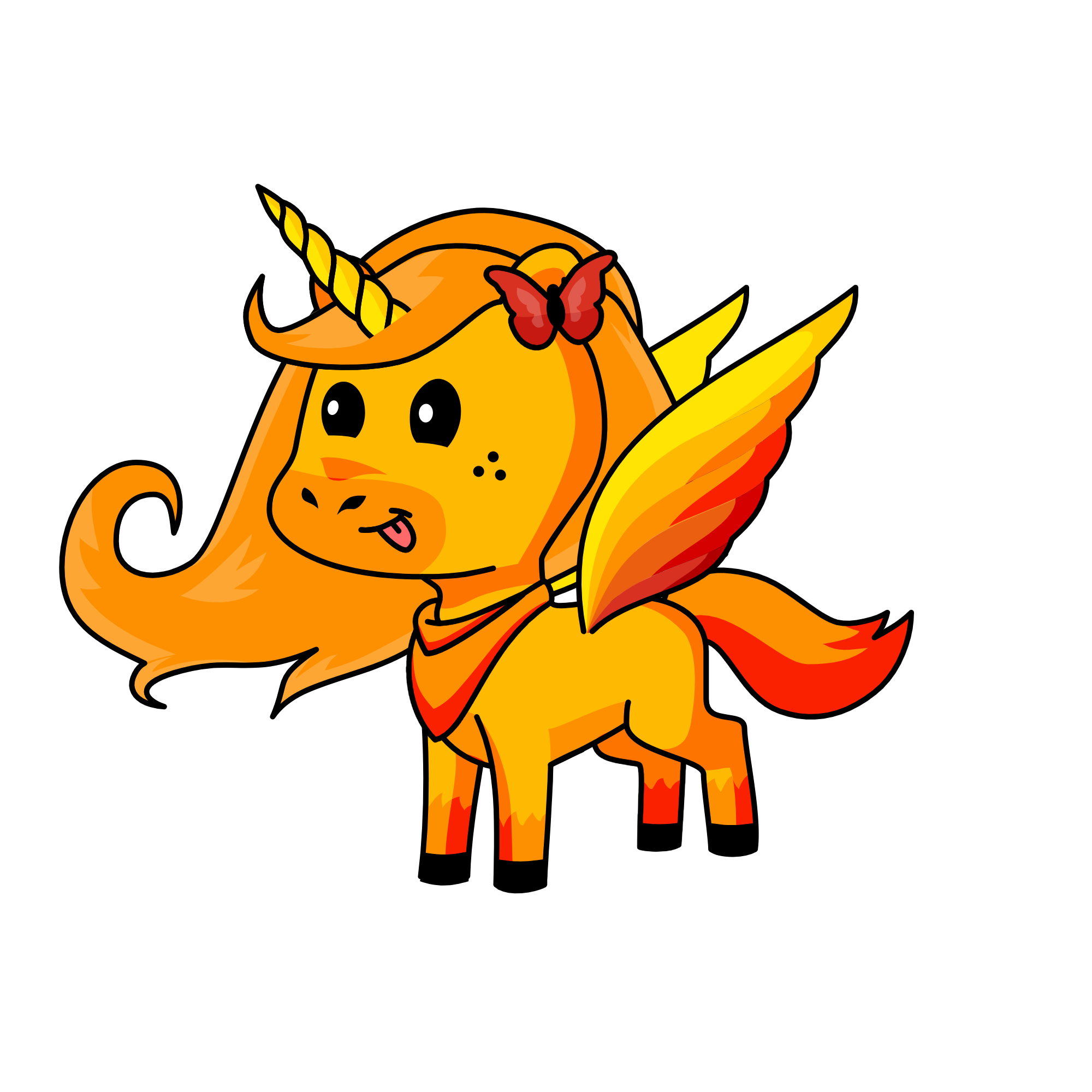 sunset, the unicorn