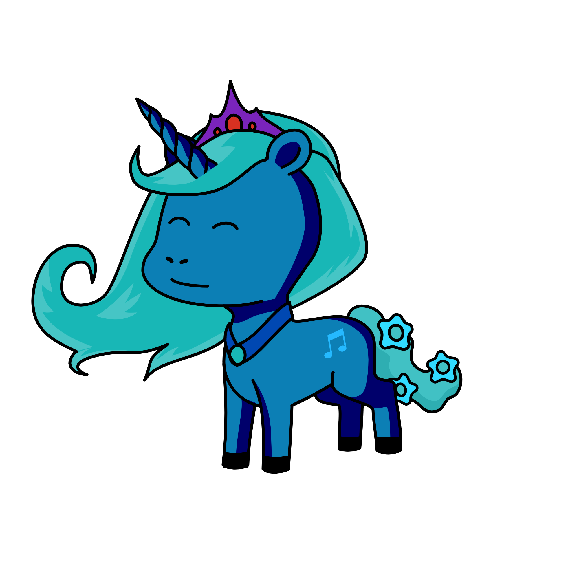 Luna Blue, the unicorn