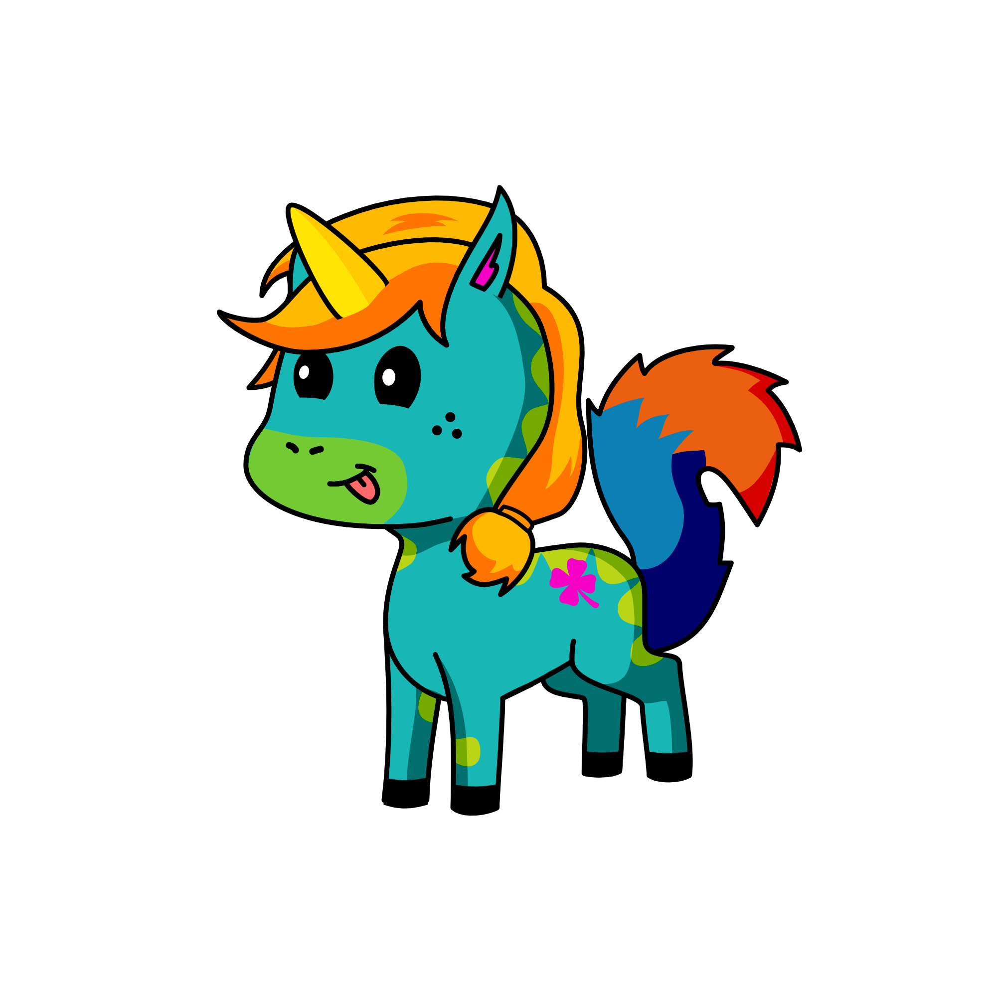 tan unicorn, the unicorn