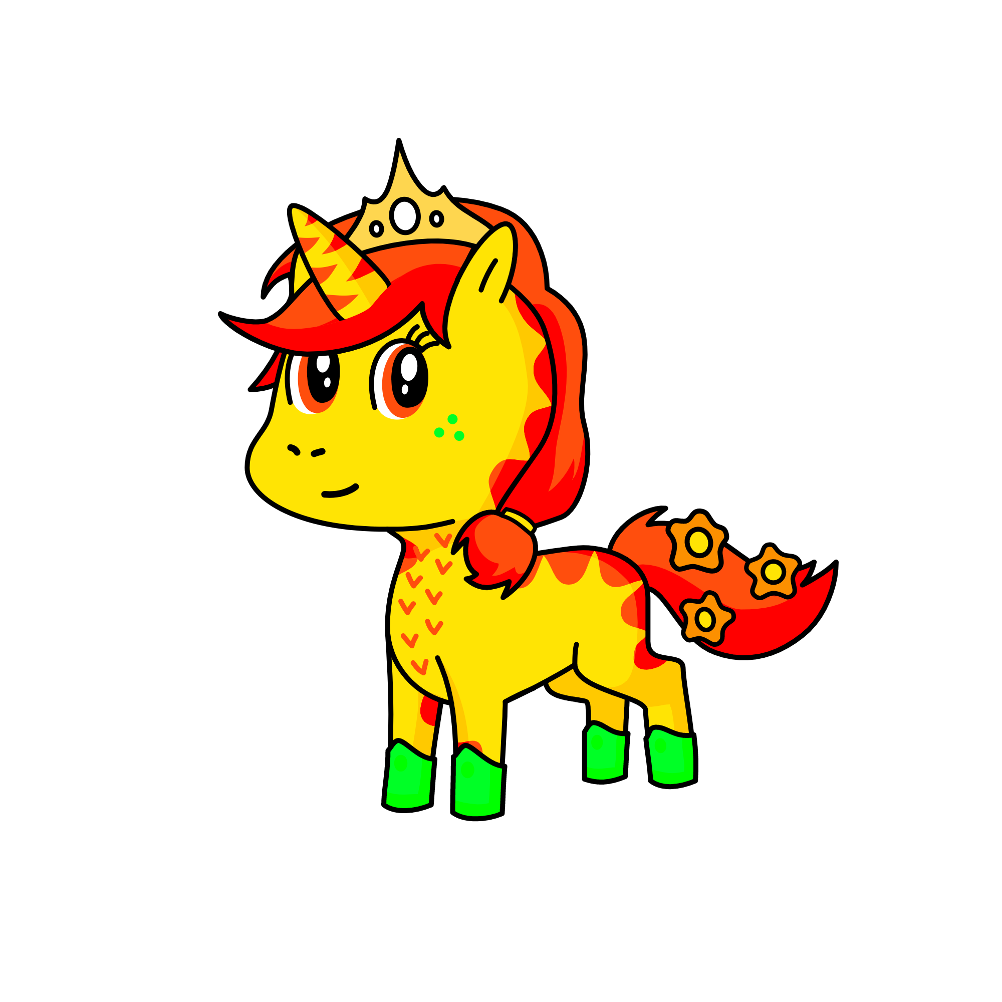 Pineapple princess Tiki, the unicorn