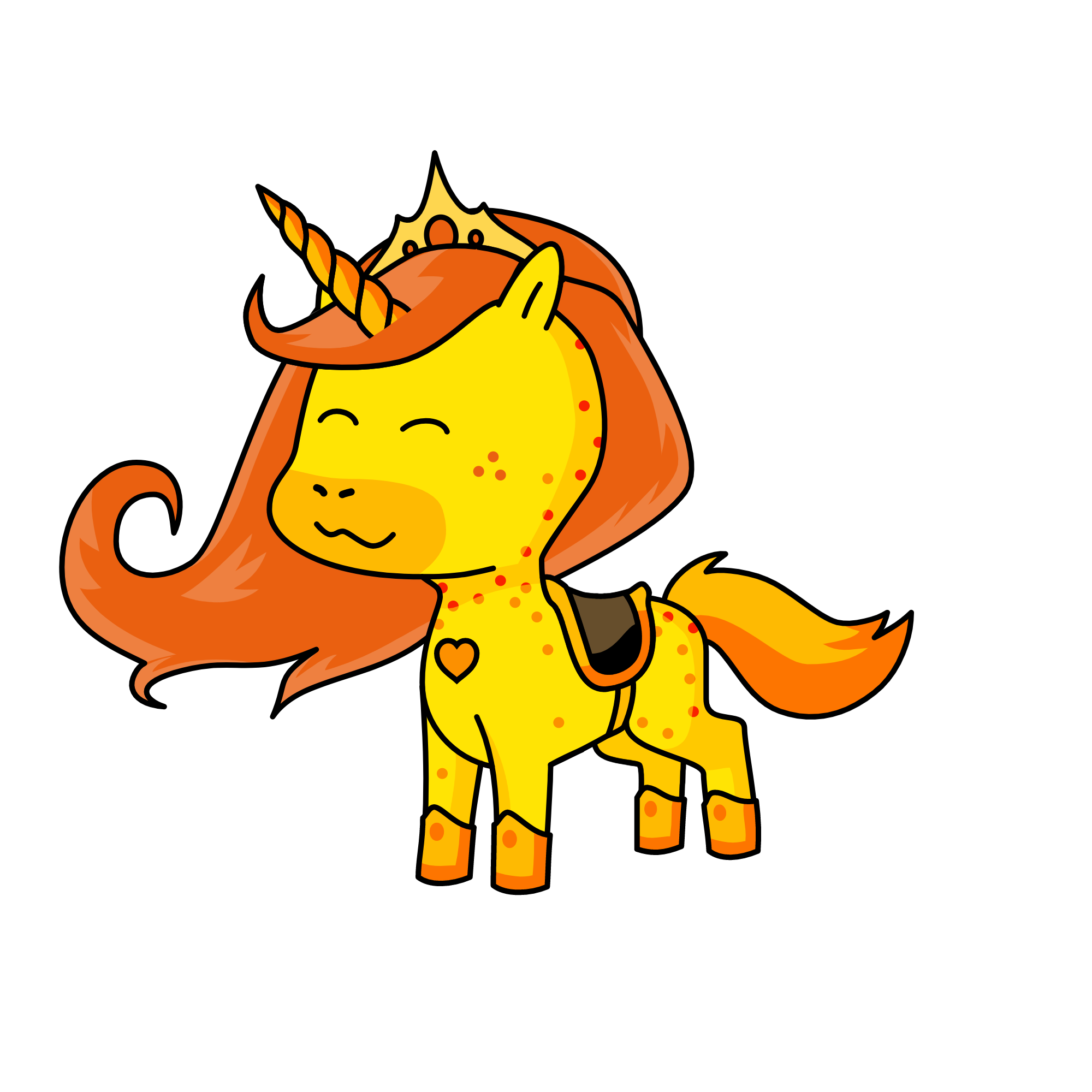 Aviva, the desert princess, the unicorn