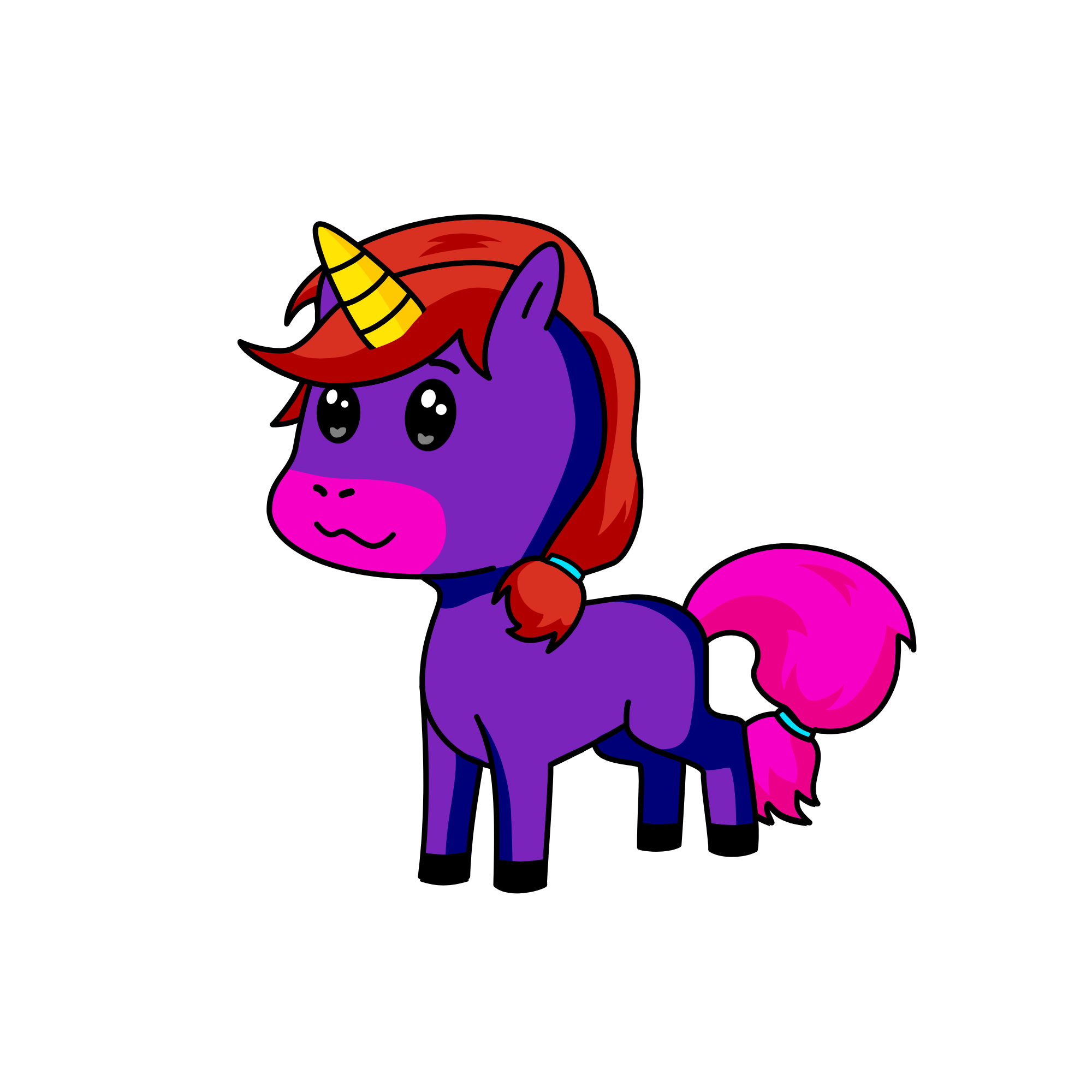 Cute , the unicorn