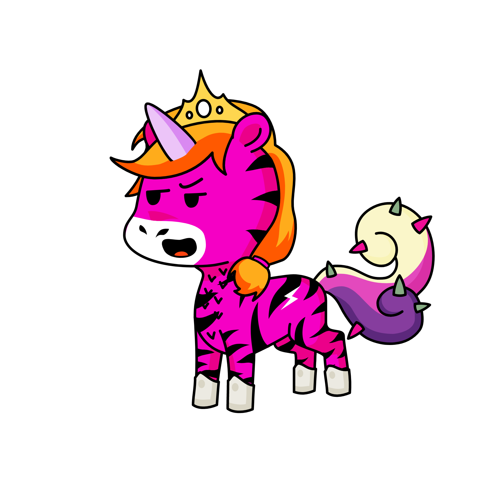 princess pink , the unicorn