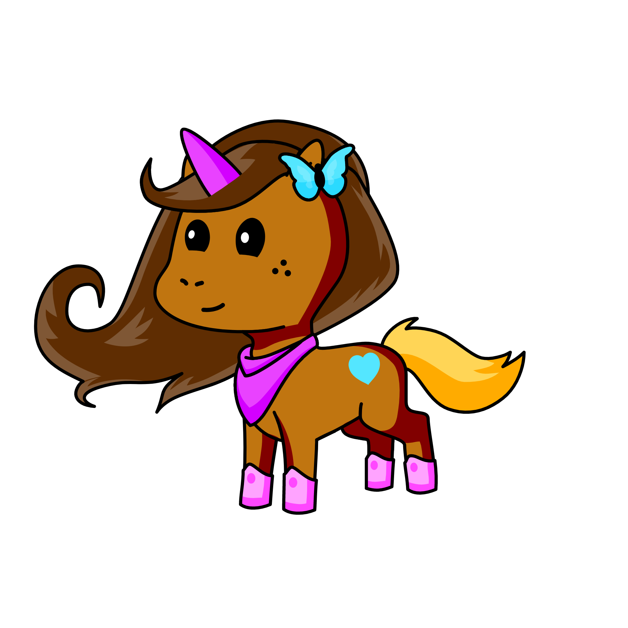 flashy, the unicorn