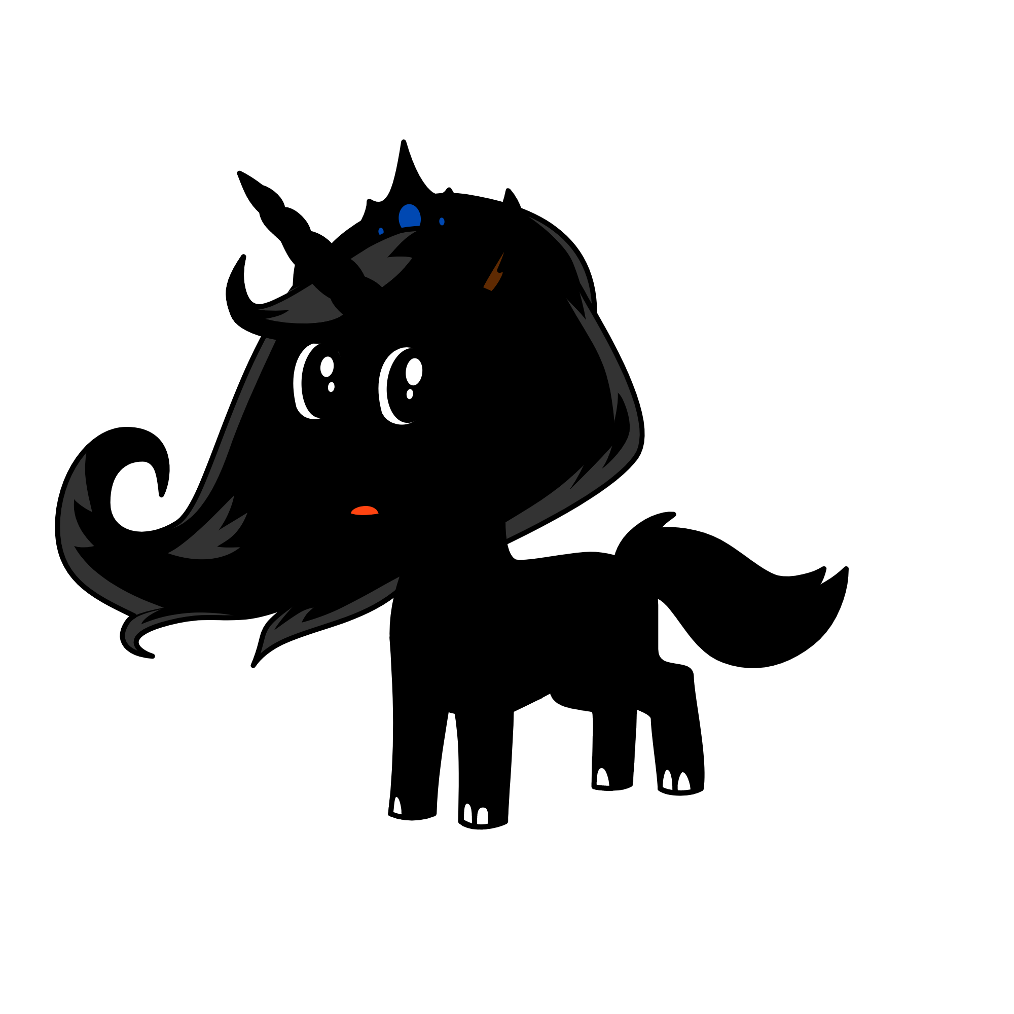 black black black, the unicorn
